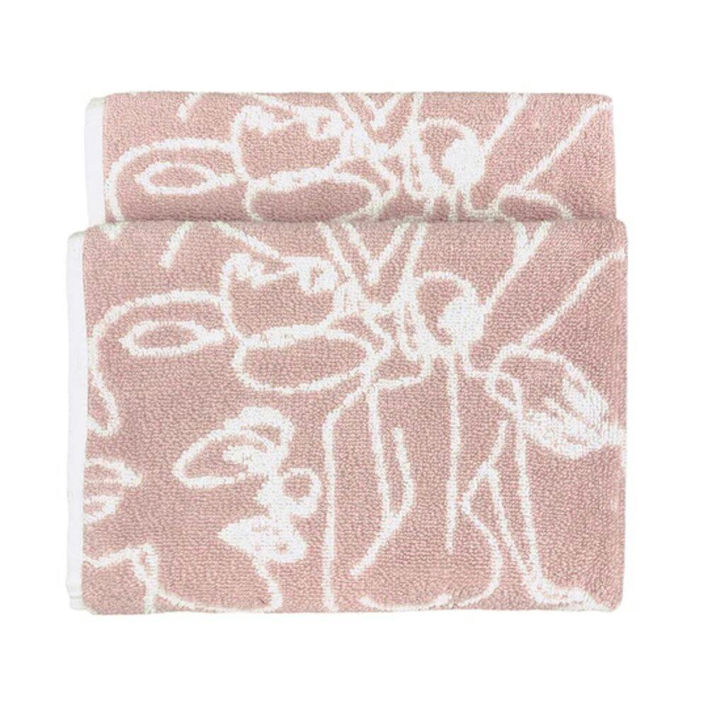 Furn Everybody Abstract Jacquard Hand Towel - Blush - One Size - Blush - 100% Cotton