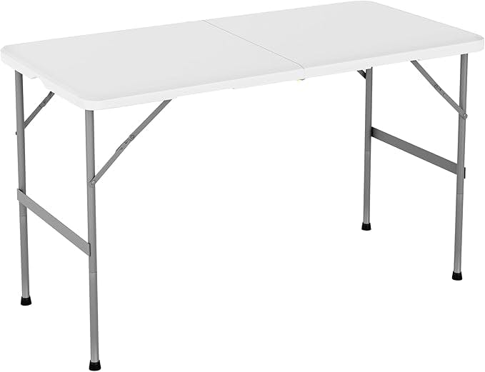 Mcc Direct 4Ft Folding Table Heavy Duty Indoor And Outdoor Use Garden Camping Event Table