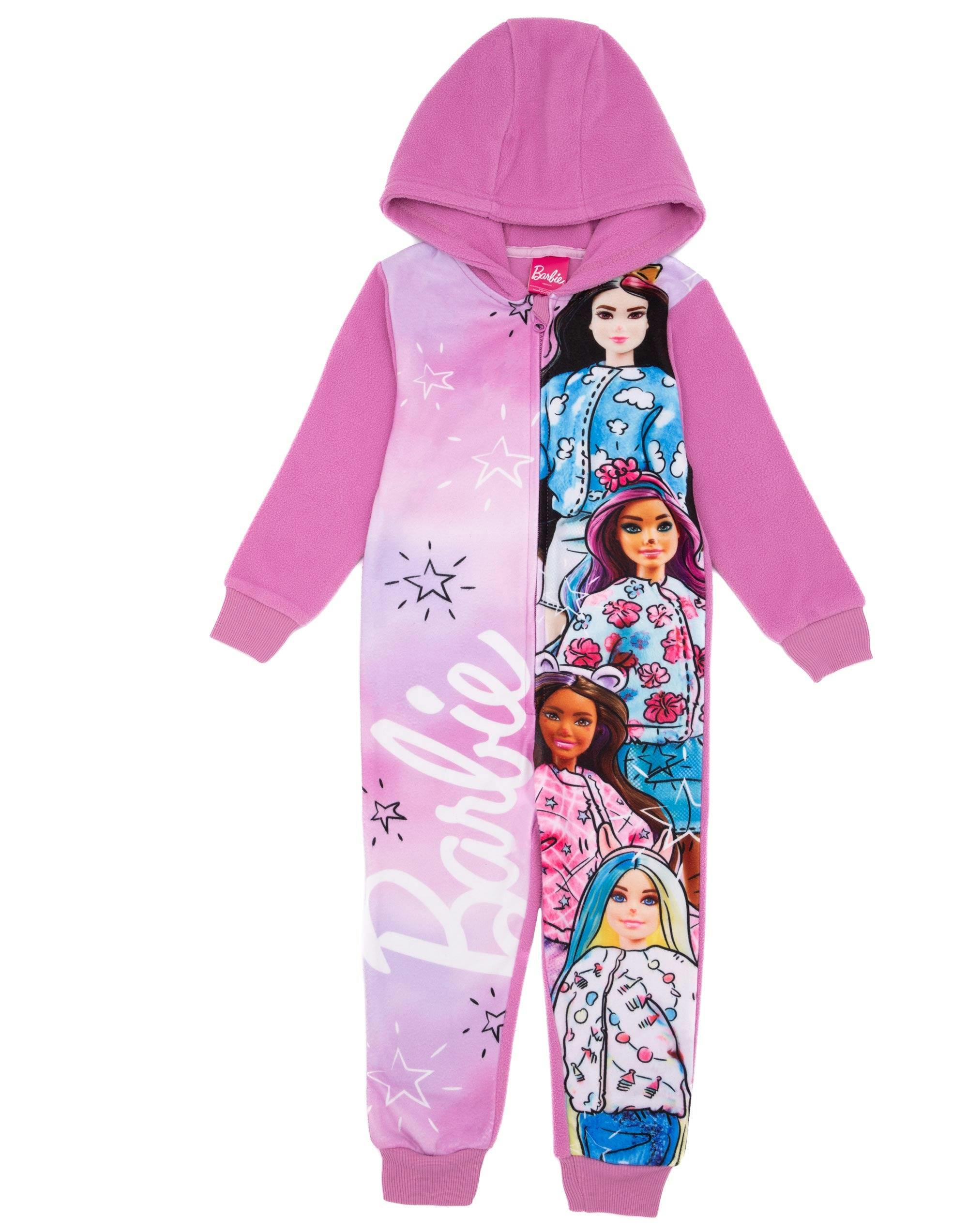 Vanilla Underground Girls Pink Barbie Multicoloured Ombre Onesie - 11-12 Years