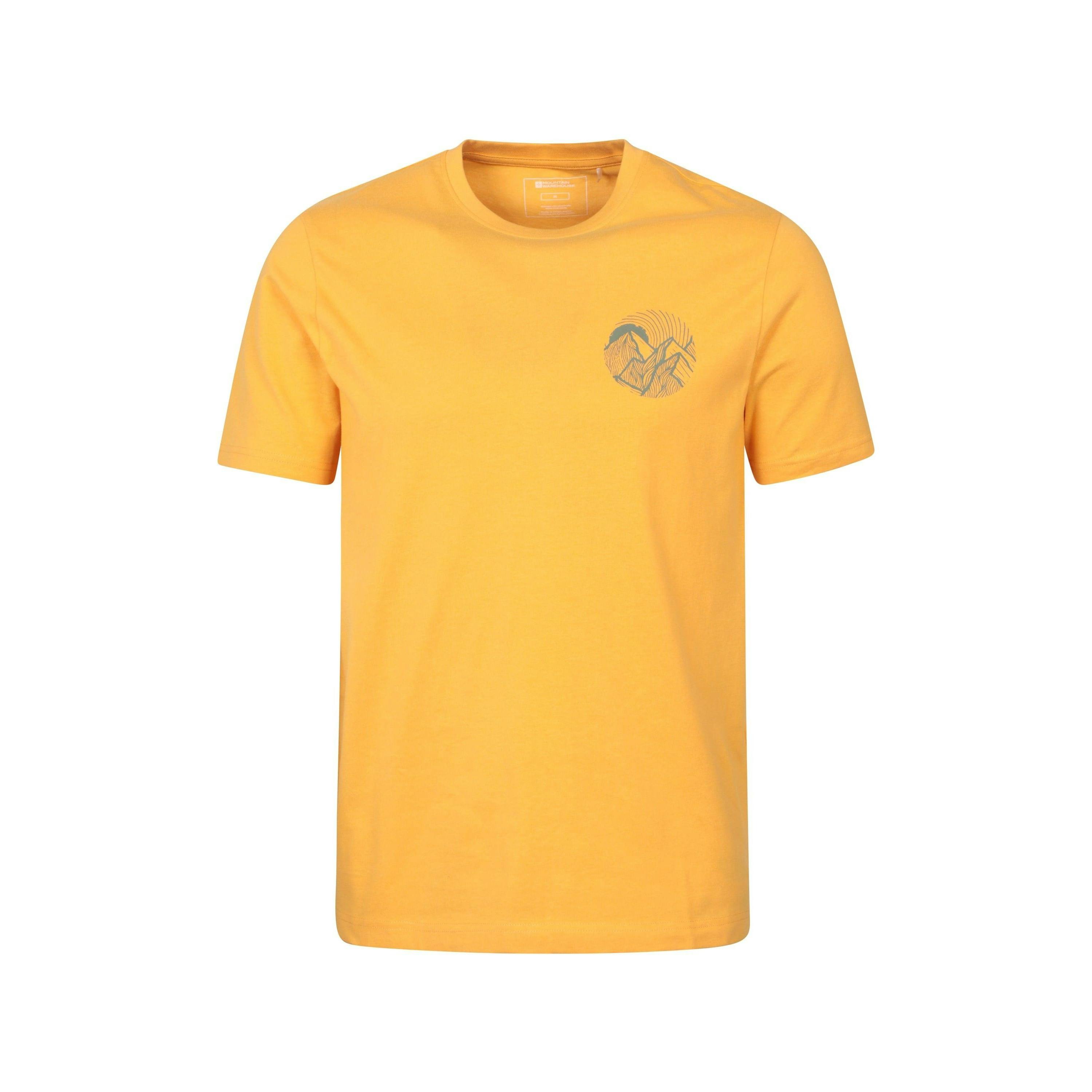 Mountain Warehouse Men's Yellow Valley Organic T-Shirt - Bright - 4XL - Bright - 100% Organic Cotton