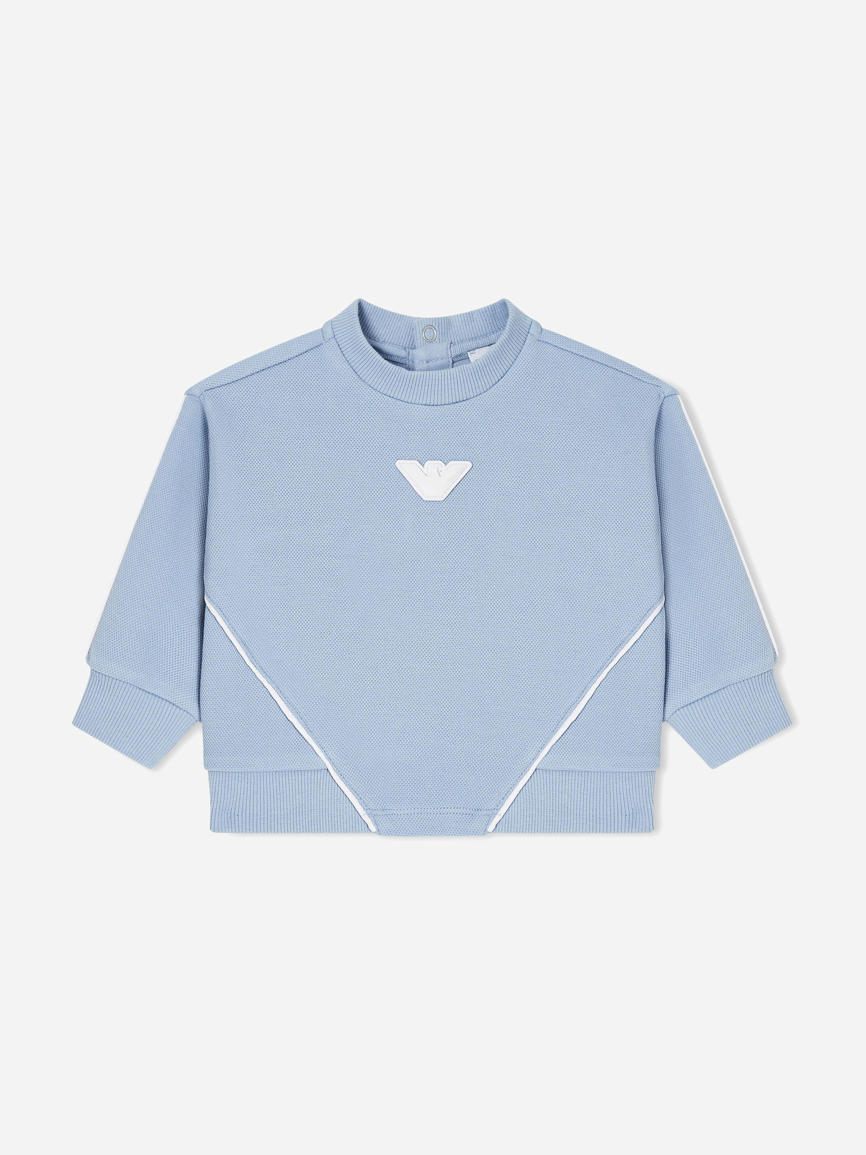 Emporio Armani Men's Blue Baby Boys Eagle Logo Sweatshirt In - 18 Months