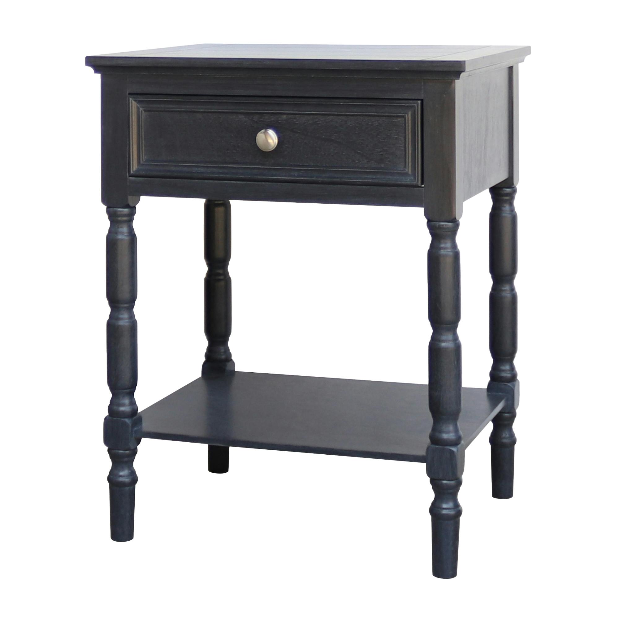 Hill Interiors Black Contour Collection 1 Side Table - One Size - 100% Mixed