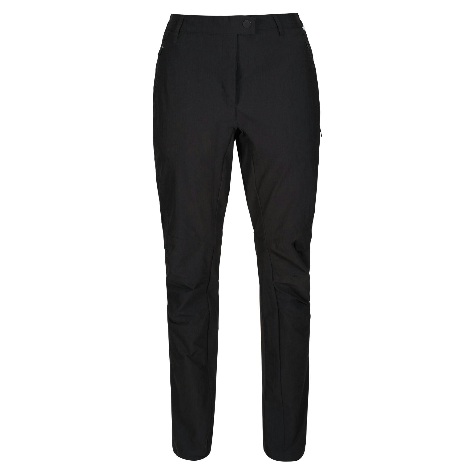 Regatta Women's Black / Highton Stretch Hiking Trousers - 16 Uk R - 94% Polyamide/6% Elastane
