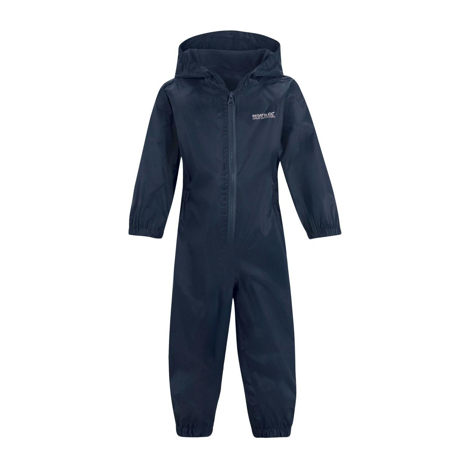 Regatta Kids Waterproof Puddle Suit - Navy - 4-5 Years - Navy - 100% Polyamide
