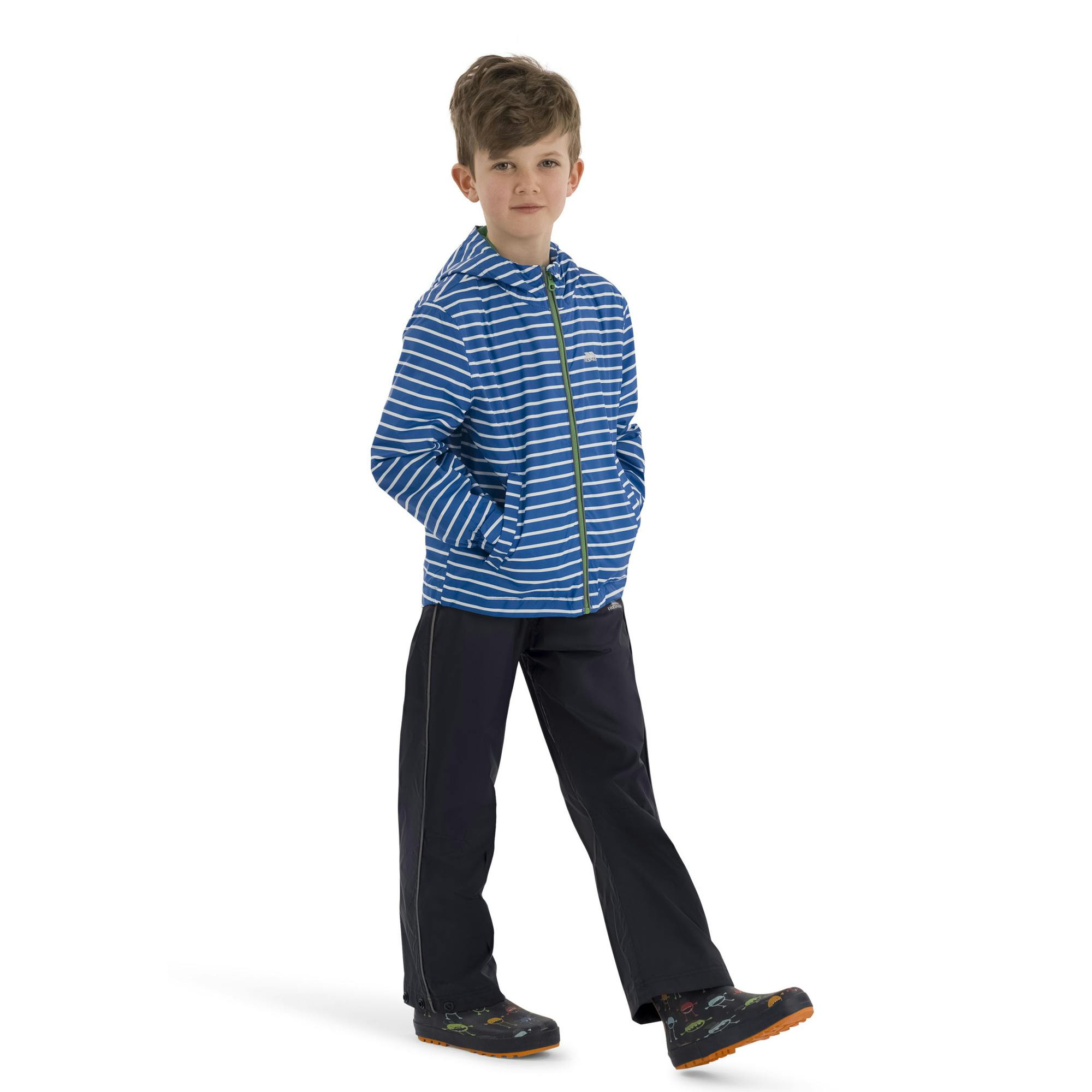 Trespass Blue Kids Kinley Rain Suit - 7-8 Years - 100% Mixed