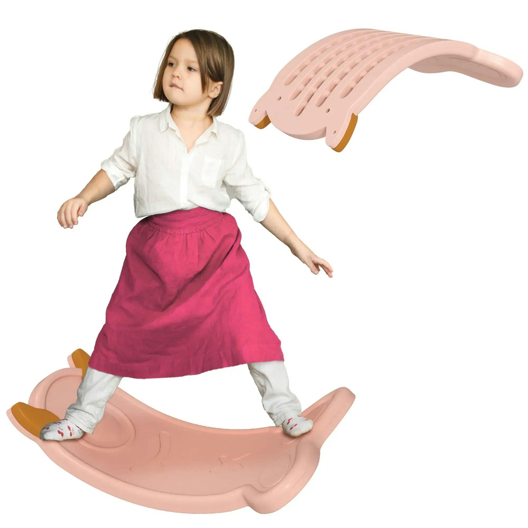 Bobobiy Pink Balance Board For Kids Balance Training & Sensory Play,