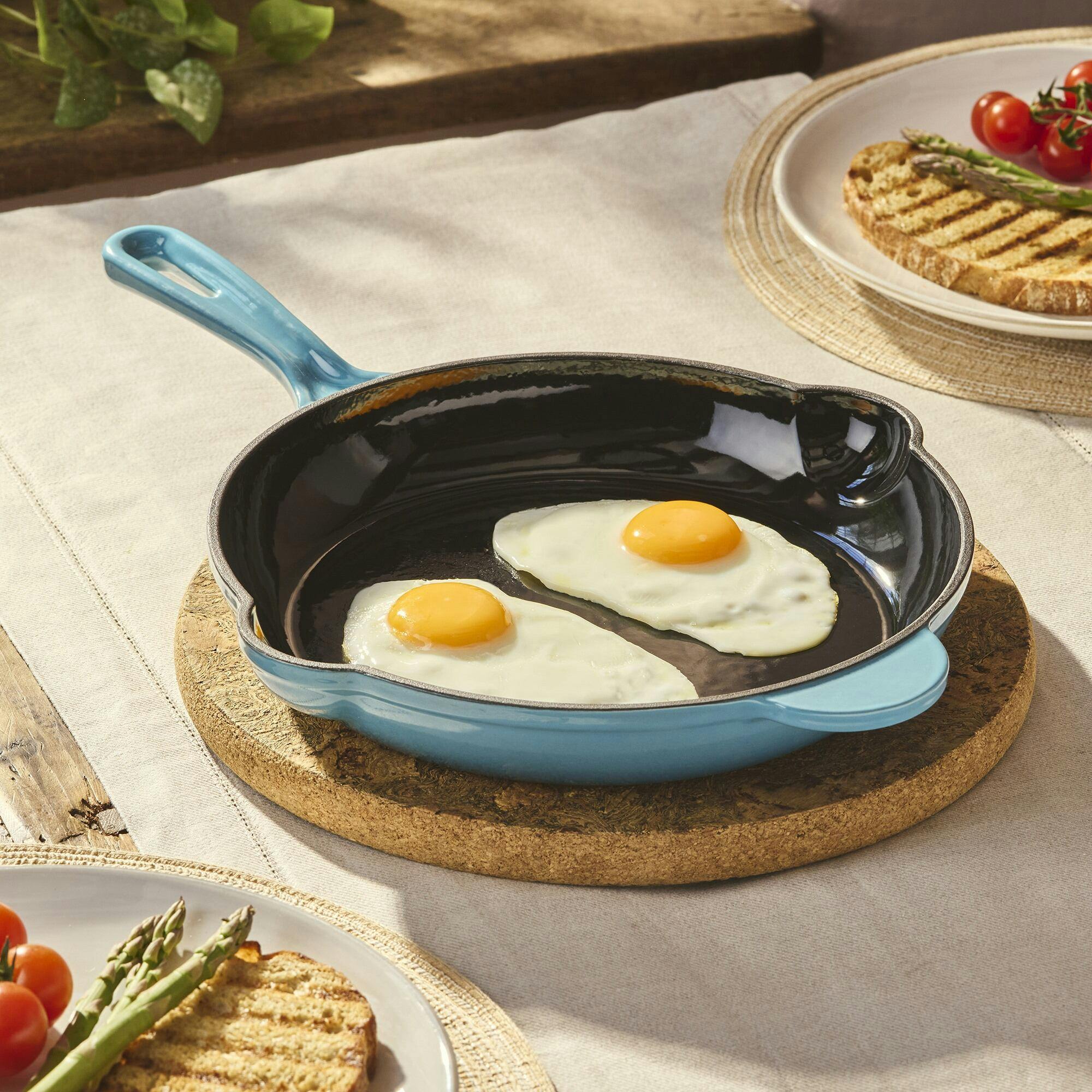 Rackhams Cast Iron Frying Pan | Teal