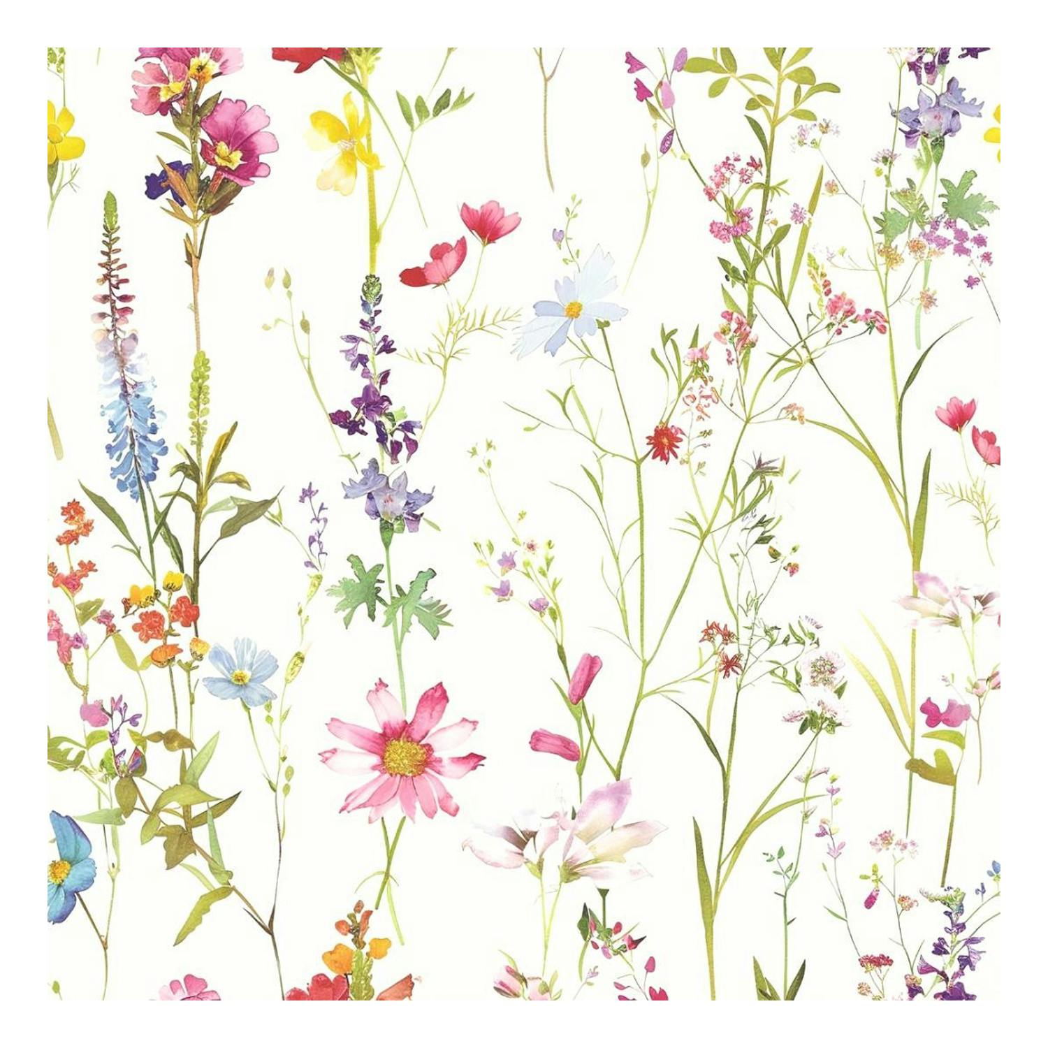Rackhams Elsie Floral Wallpaper - Multicoloured - Multicoloured - 10M X 53Cm - 100% Mixed