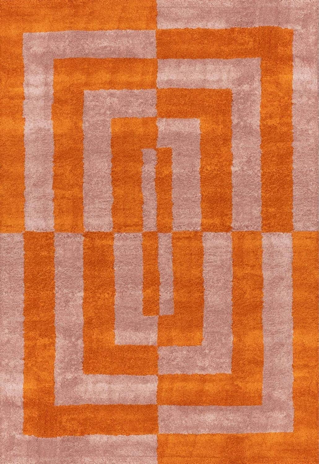 The Rugs Orange/Pink Joli Geometric & Rug - 160X230 Cm