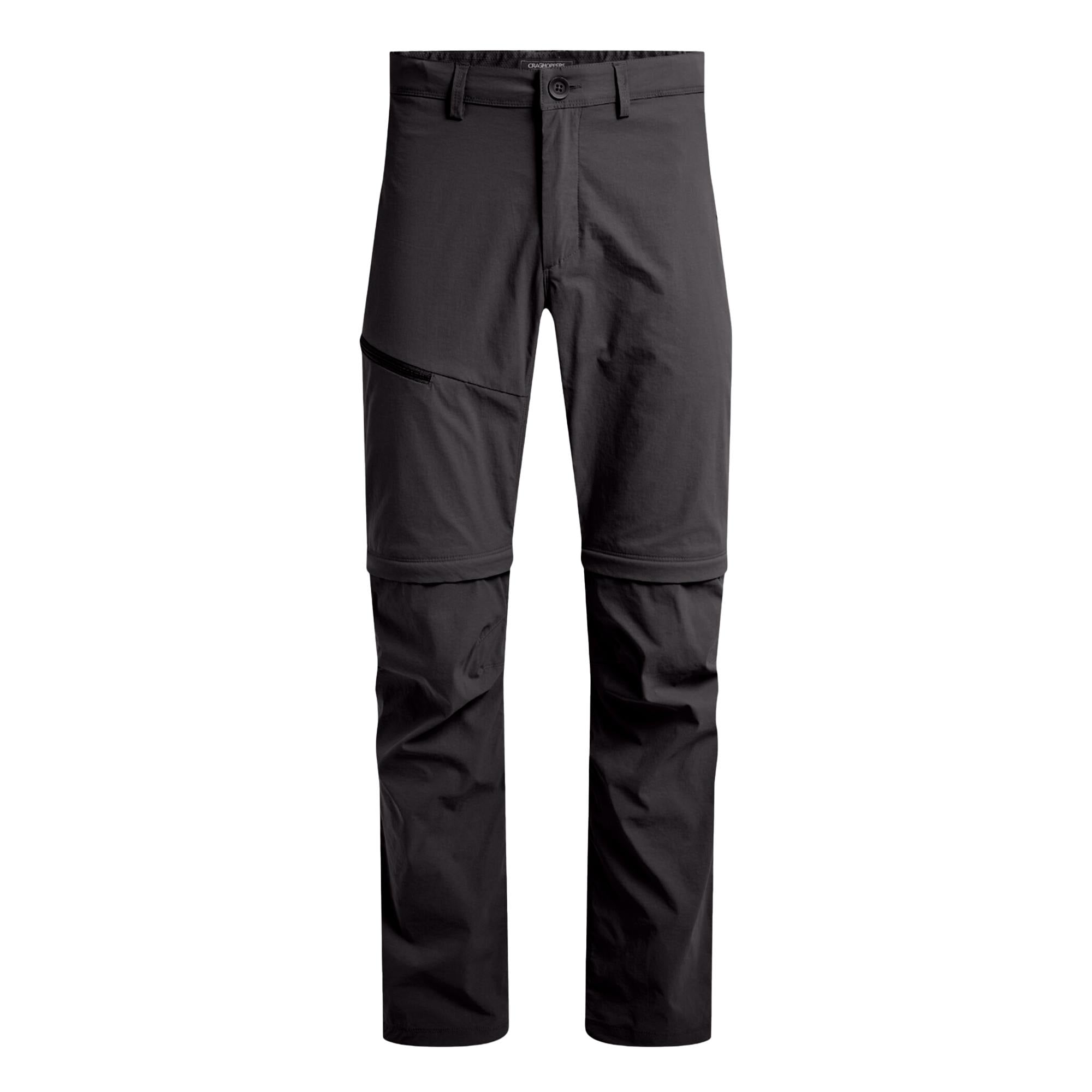 Craghoppers Men's Black Nosilife Pro Iii Convertible Trousers - Pepper - Pepper - 36S - 100% Mixed