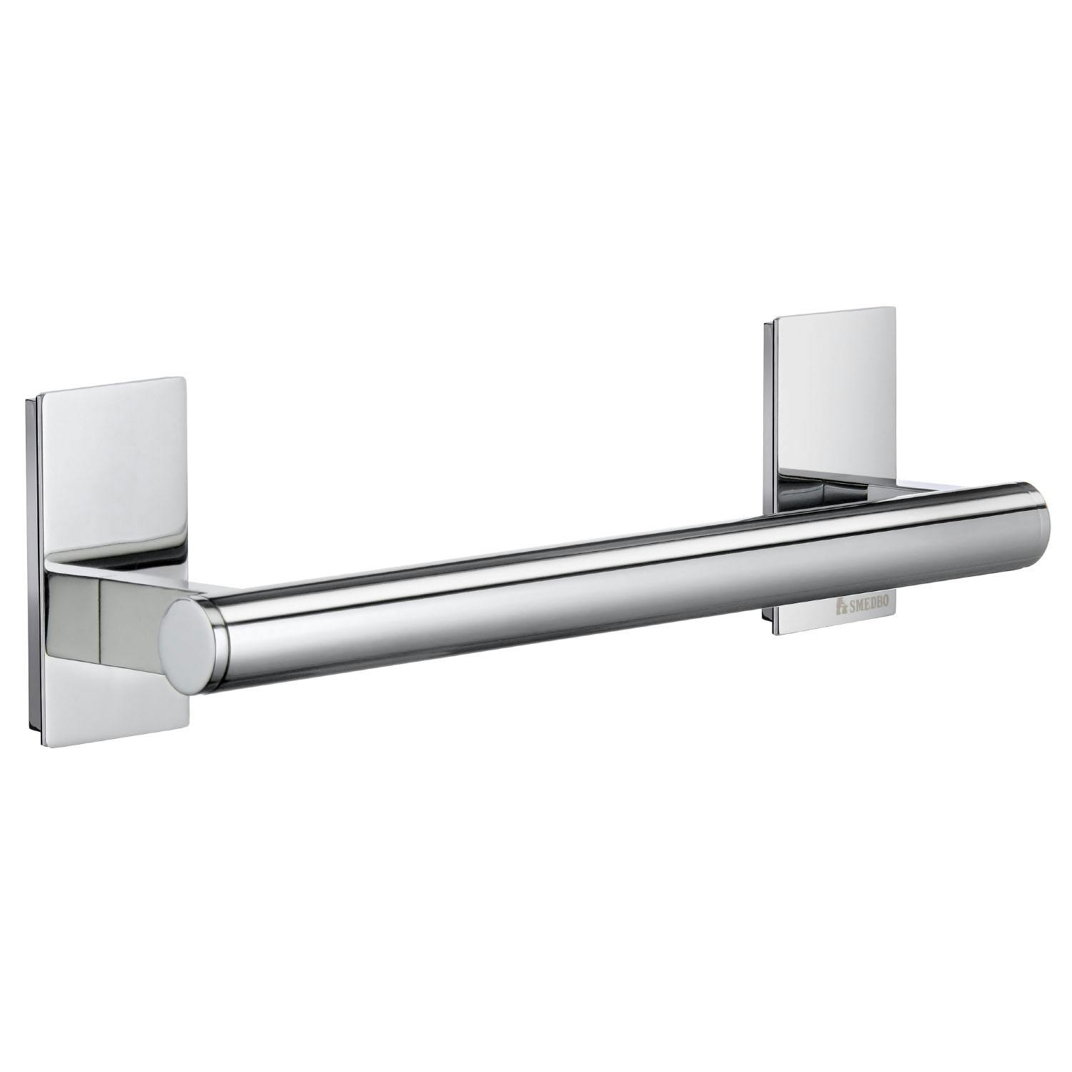 Smedbo Polished Chrome Grab Bar 25Cm Toilet Handle Or Bath Shower Safety Hand Rail For Elderly, Disabled, Seniors Mobility Aid