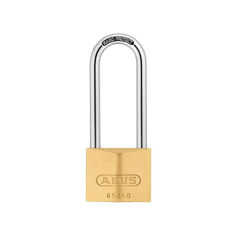 Abus Mechanical 65 Series Brass Padlock - 40Mm Long Shackle 63Mm Keyed Alike 6405 - Multi Colour