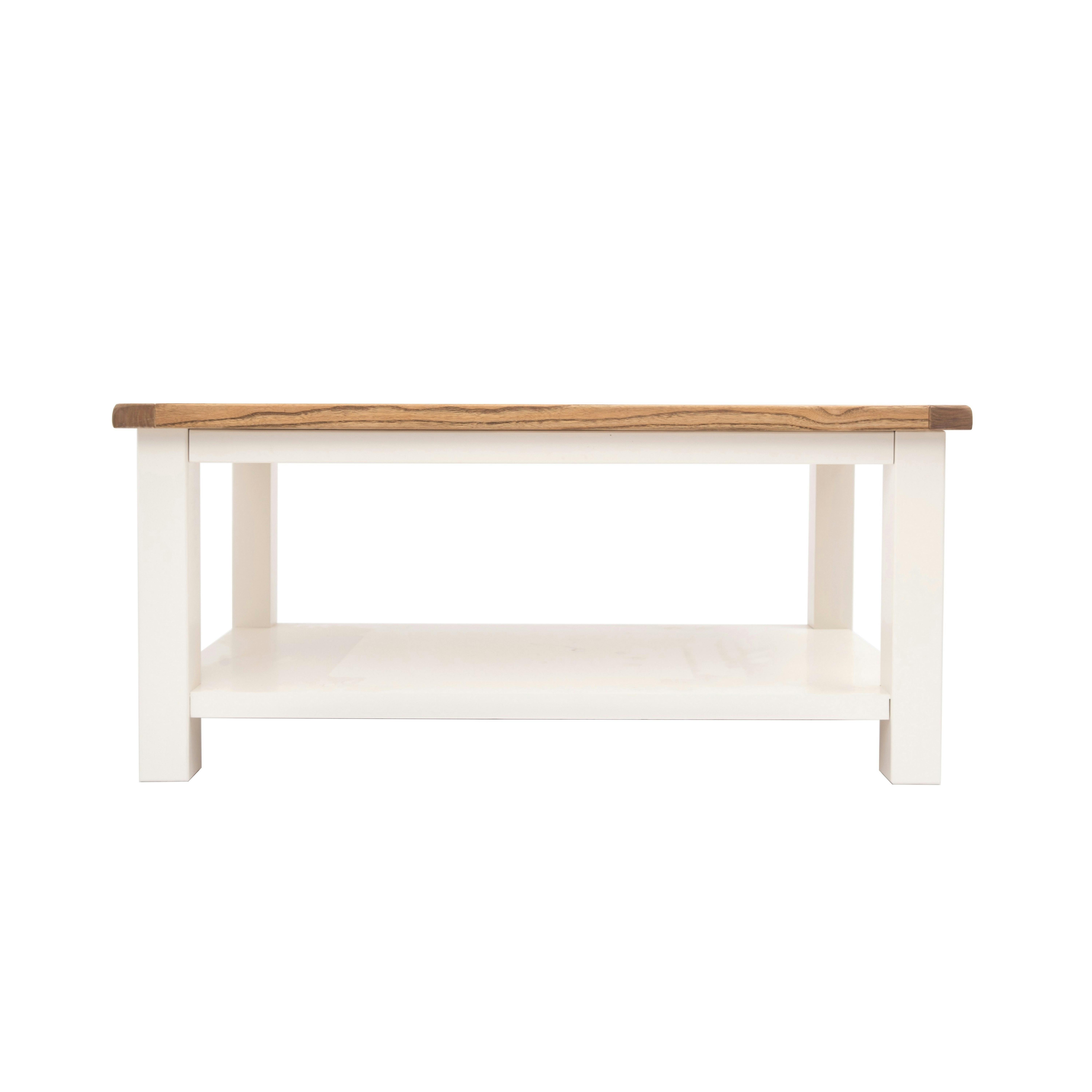 Cabinet Bits White Coffee Table With Shelf - H45 W100 D60cm - Off
