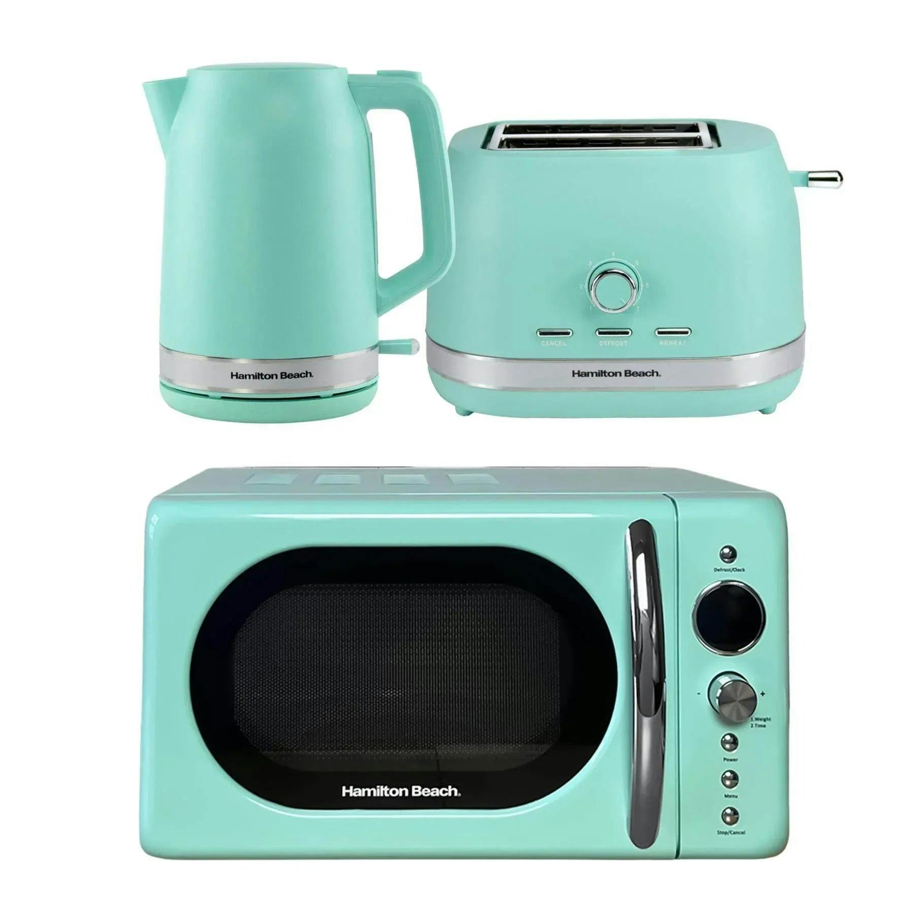 B&Q - Hamilton BeachElla KettleToaster & Microwave SetMintEllamb - Image 3