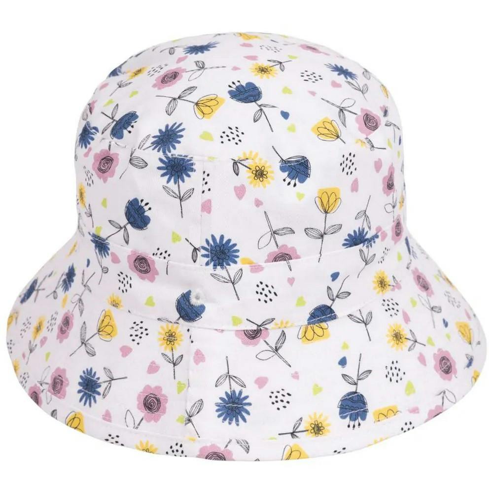 Trespass White/Blue/Yellow Childrens/Kids Zebdee Floral Bucket Hat - 5-7 Years - 100% Cotton