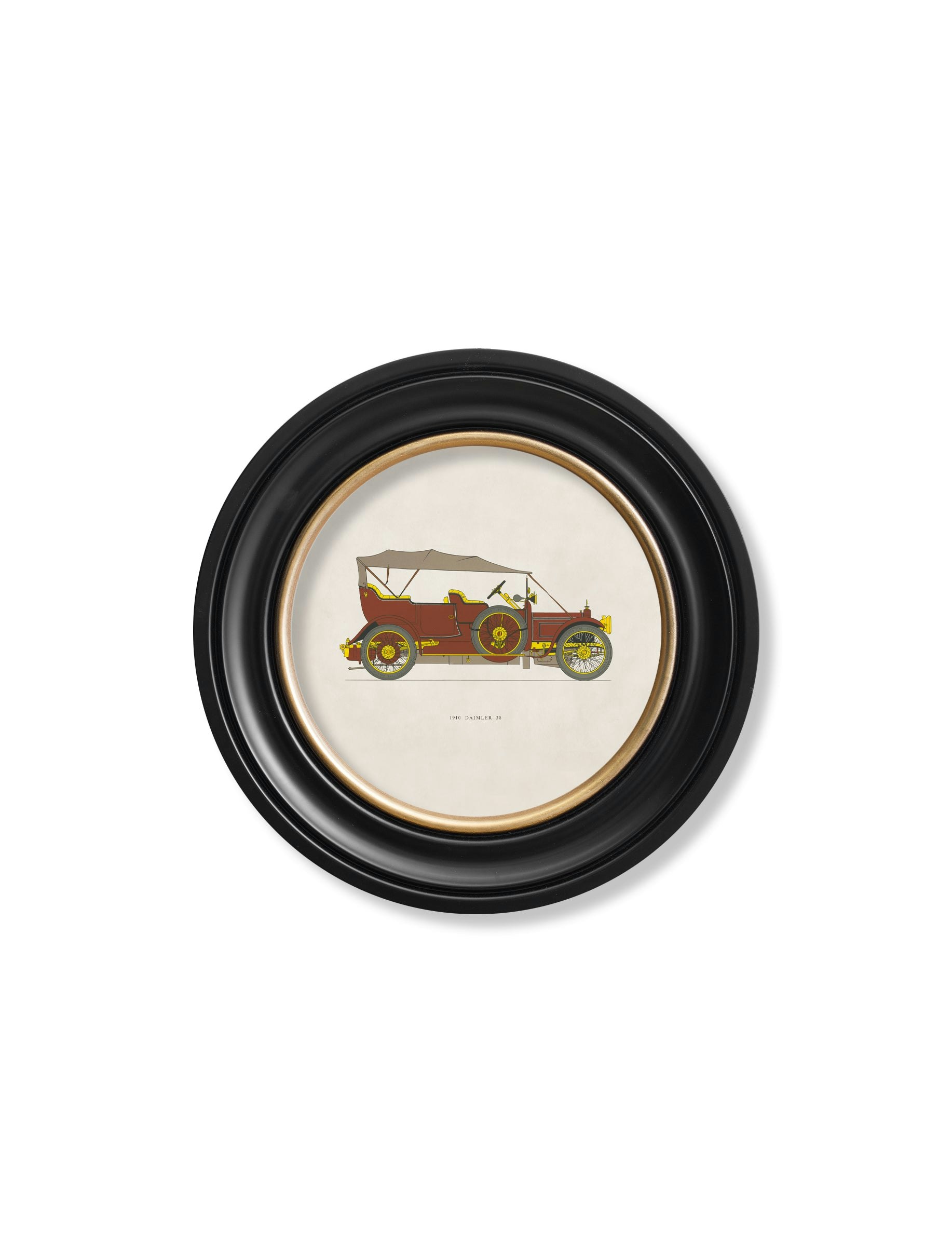 Rackhams 1910 Daimler 38 In Round Frame - 44 X 44Cm - Oxford Round