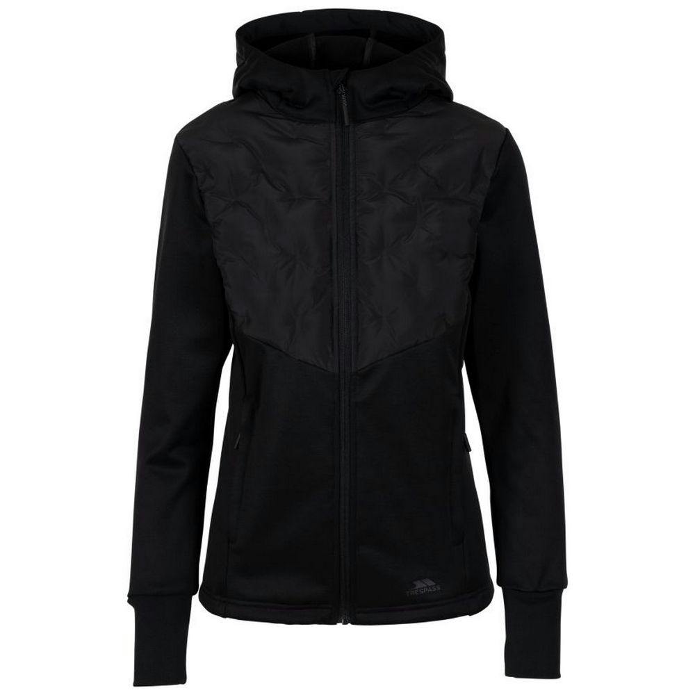 Trespass Women's Black Marney Active Hybrid Jacket - L - 50% Polyester/30% Polyamide/20% Elastane