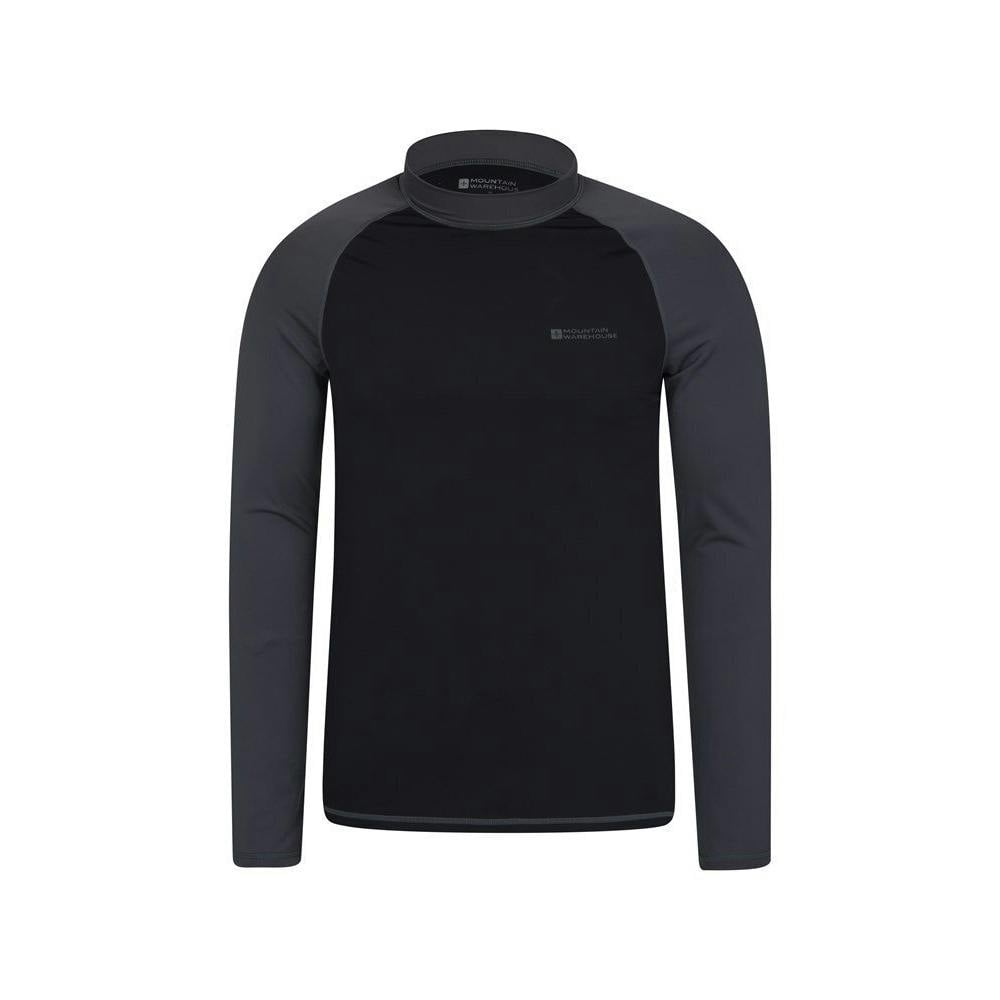 Mountain Warehouse Men's Dark/Grey Long-Sleeved Rash Guard - Xxs - 82% Nylon/18% Elastane