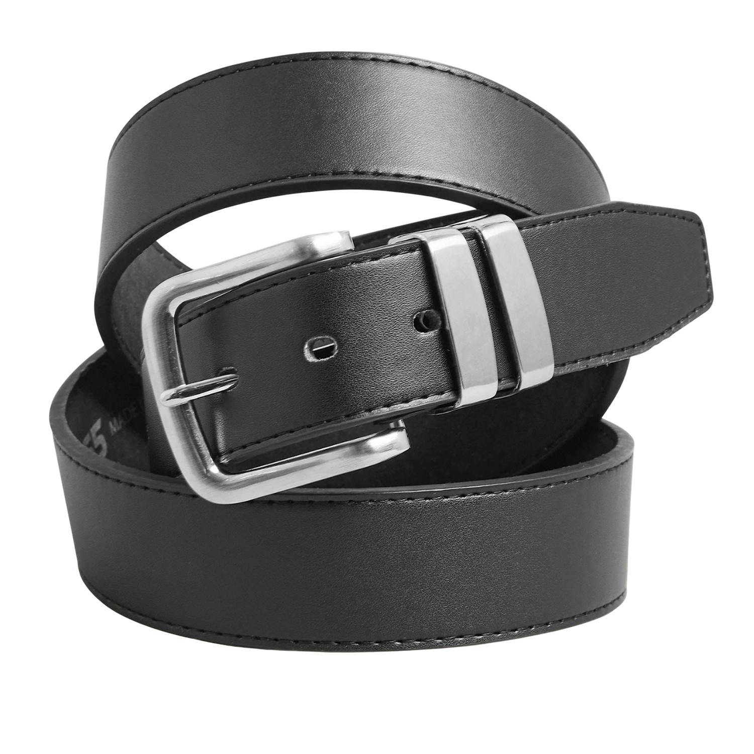 Duke Men's Black D555 Noah Bonded Leather Waist Belt - 68 - 100% Leather