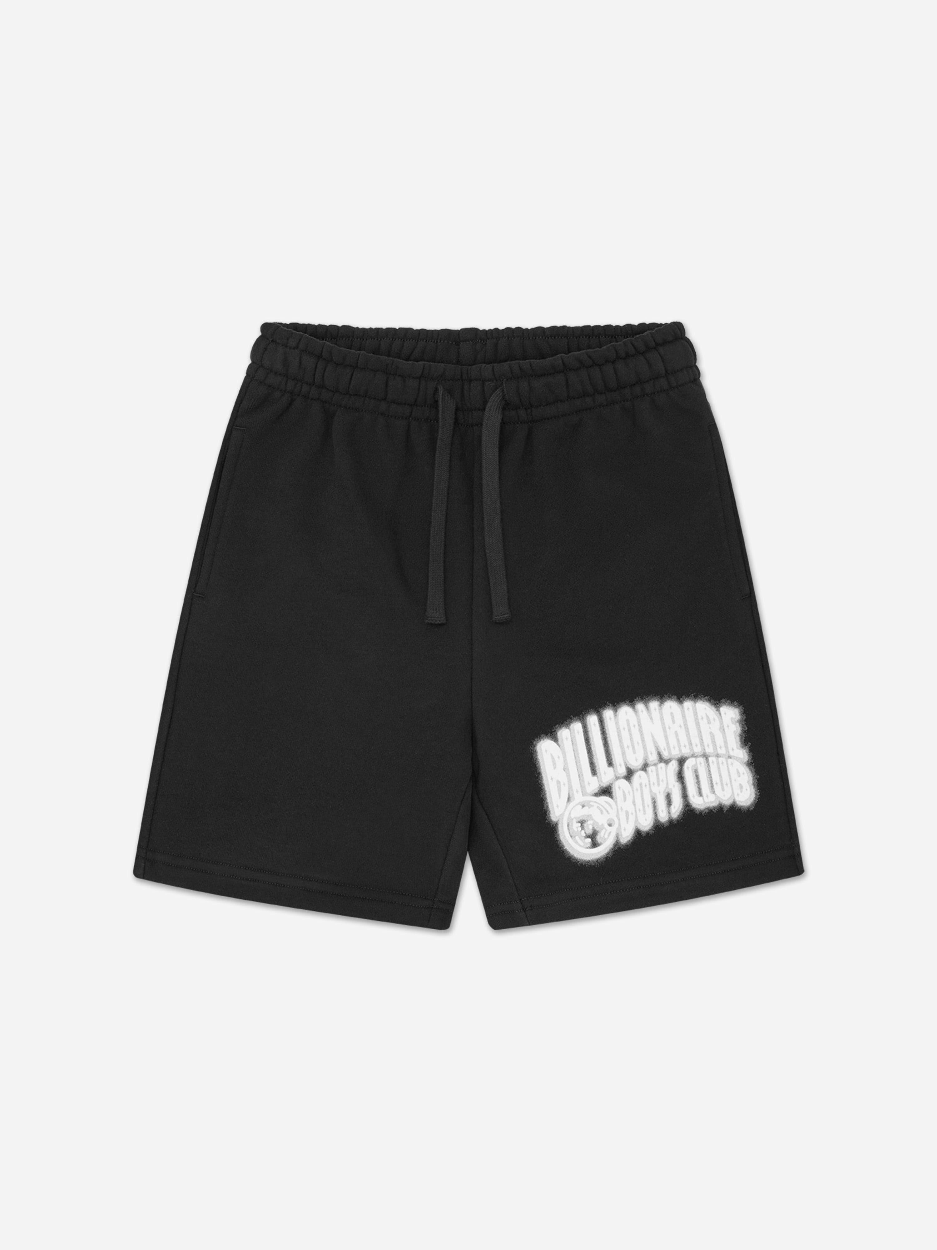 Billionaire Boys Club Boys Black Billionaire Club Distorted Arch Logo Shorts In - 8 Yrs
