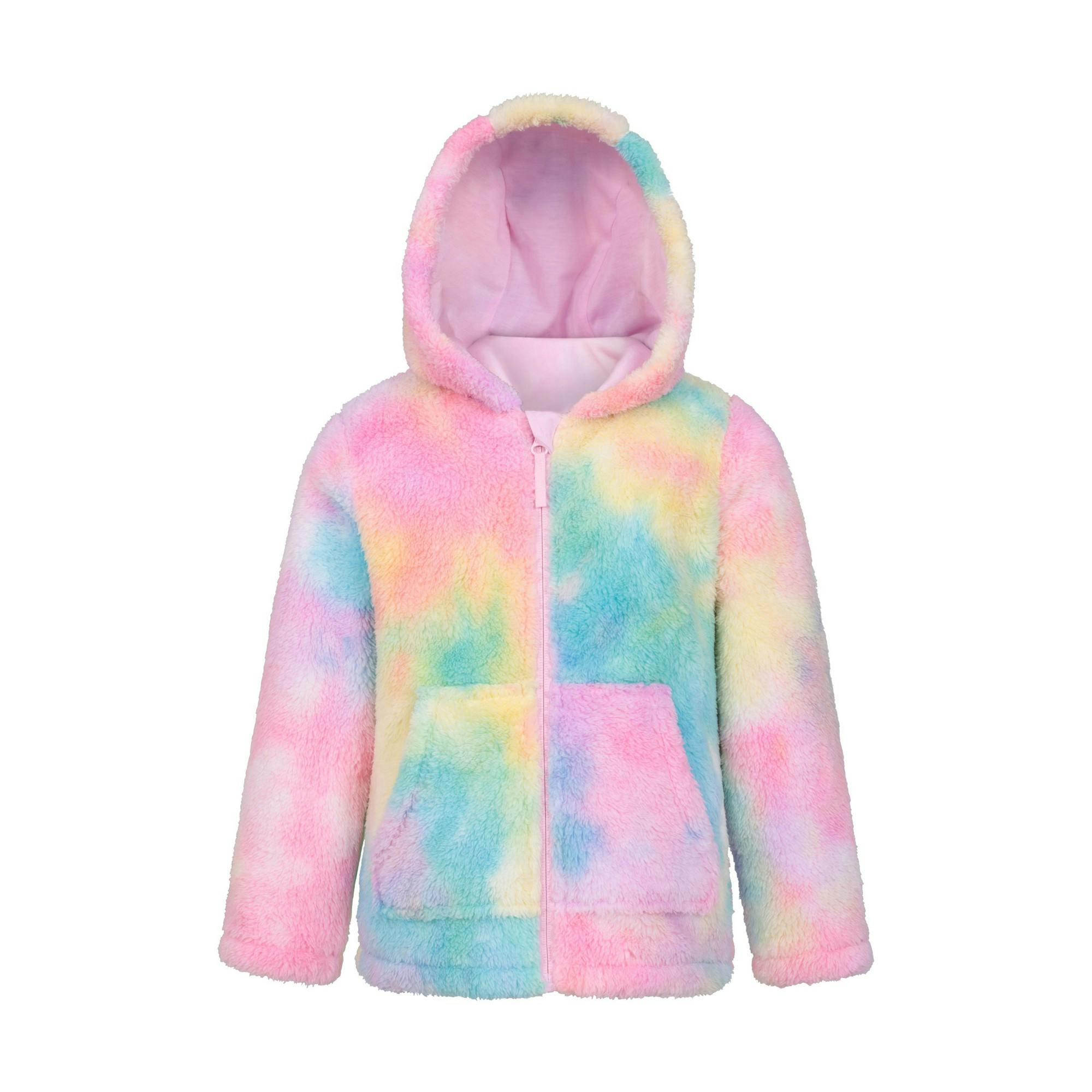 Mountain Warehouse Pink Kids Cosy Rainbow Full Zip Hoodie - Bright - 13 Years - Bright - 100% Polyester