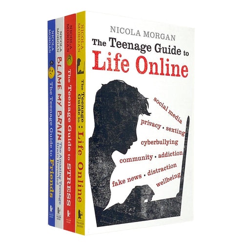 Walker Books Nicola Morgans Teenage Guide 4 Book Set - Guide To Friends Guide To Stress Blame My Br..