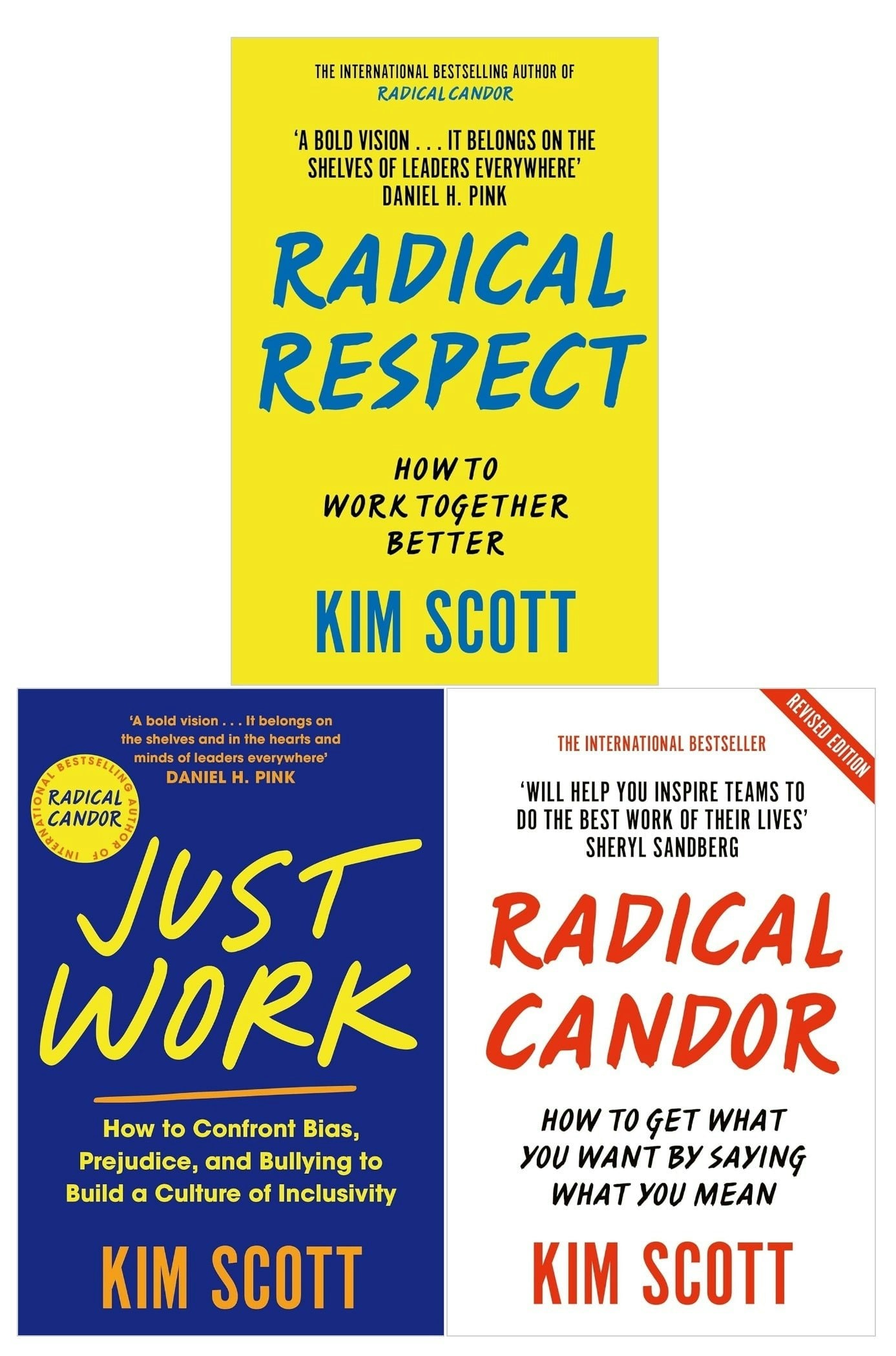Macmillan Business/Pan Kim Scott Collection 3 Books Set (Radical Respect, Radical Candor & Just Work)