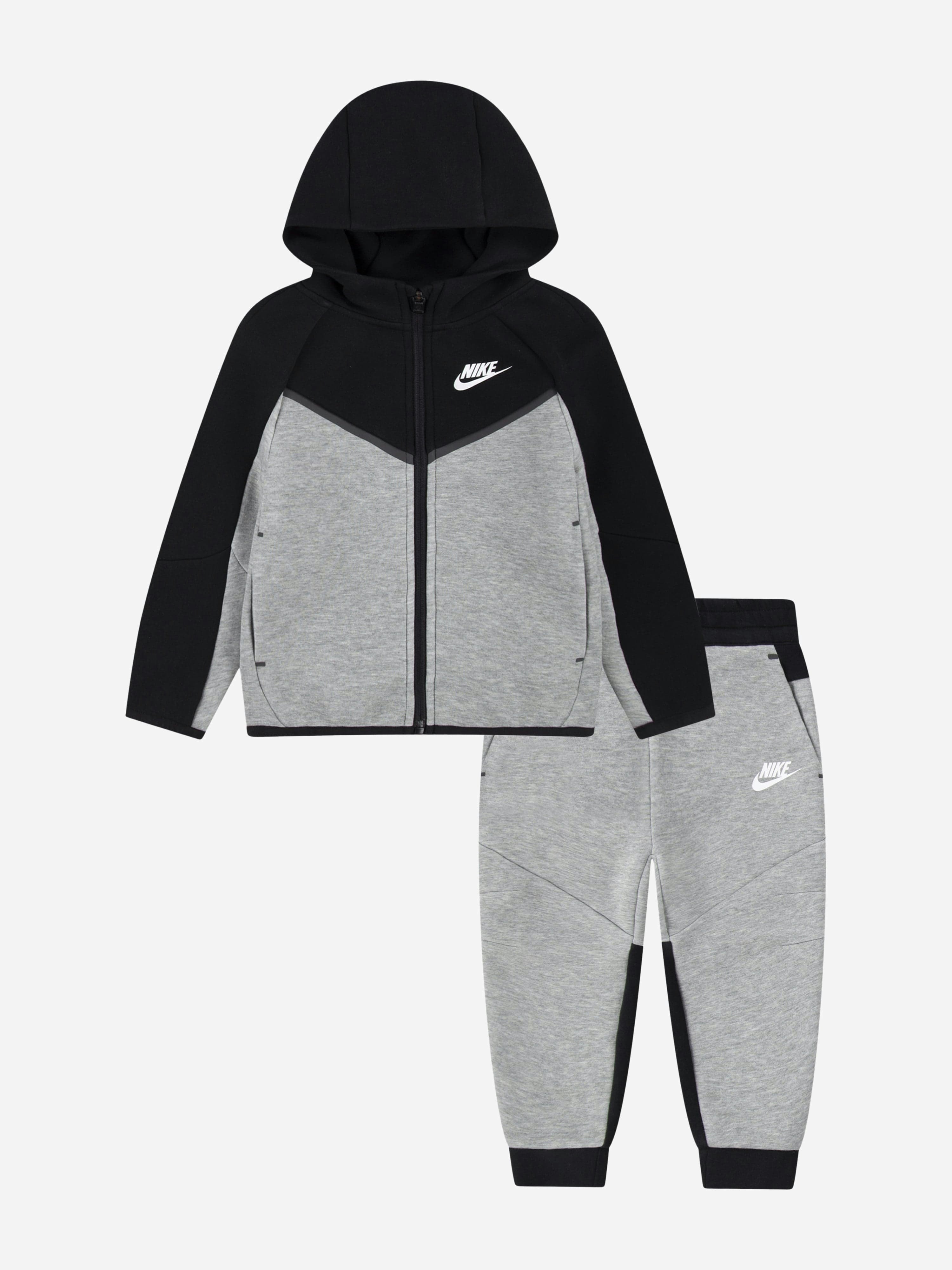 Nike Boys Grey Kids Nsw Tech Fleece Tracksuit In - 18 Months