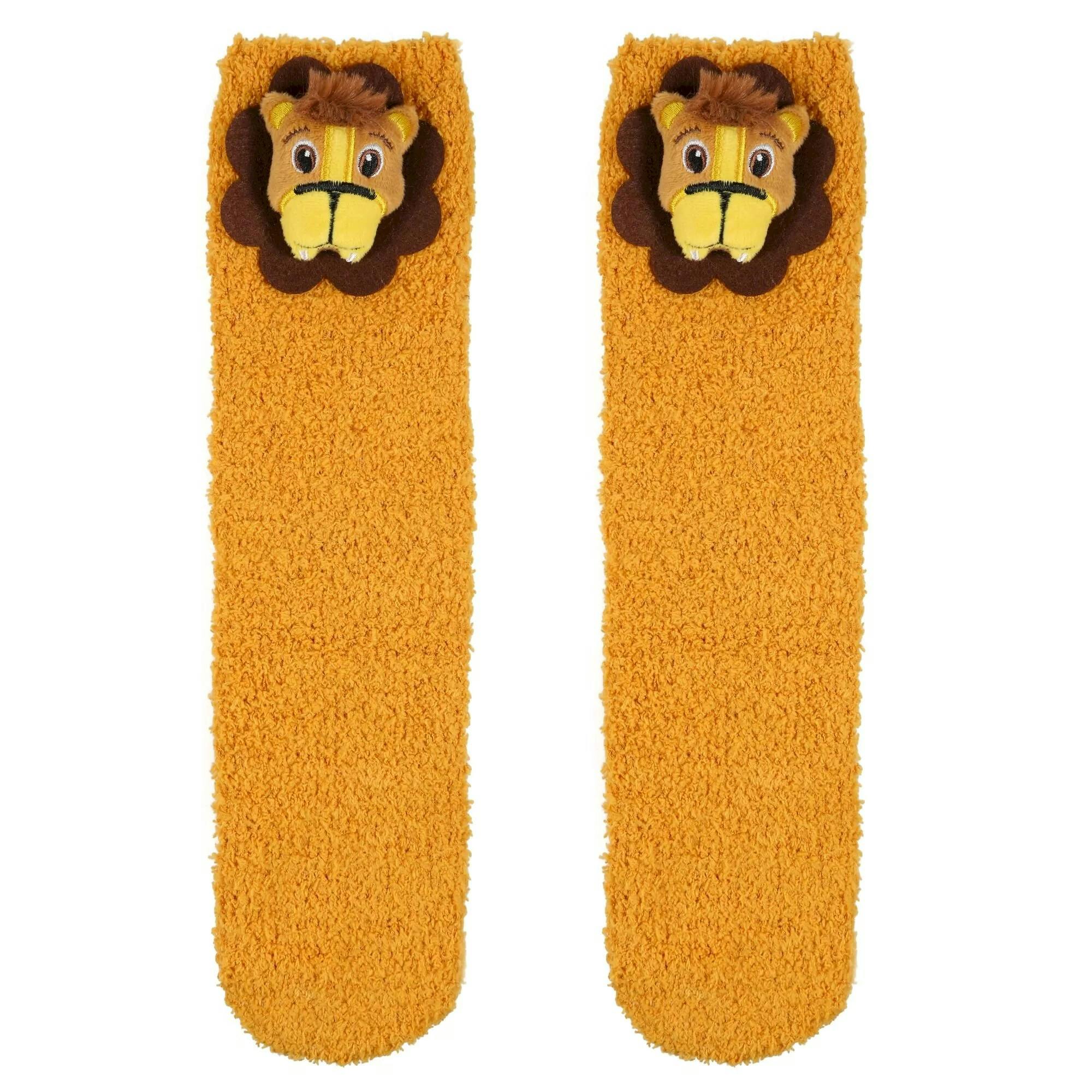 Regatta Kids Lion Character Socks in Cream for Girls Size 10 UK Child to 12 UK Child - Image 3