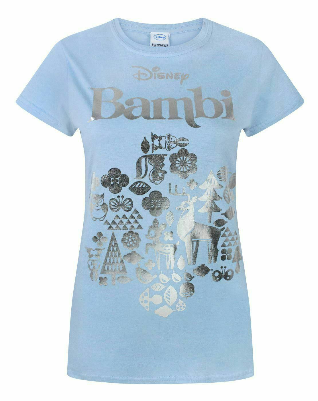 Vanilla Underground Women's Blue Disney Bambi Short Sleeved T-Shirt - Large