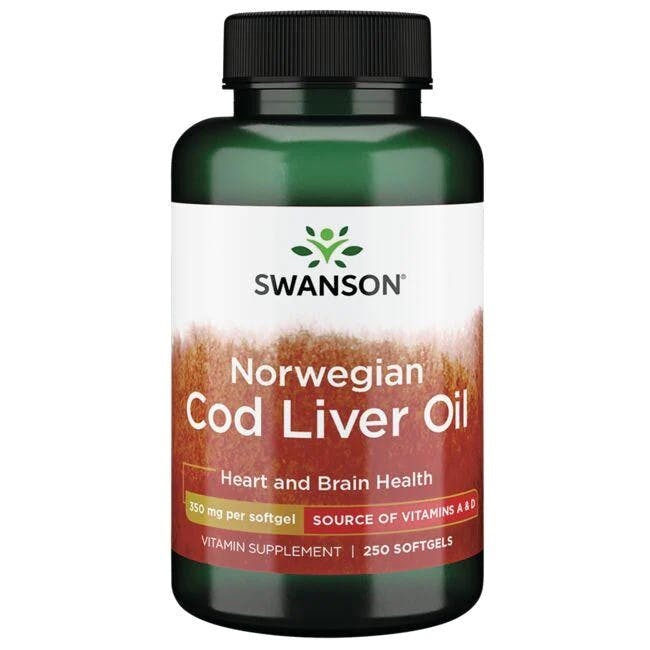 Swanson Cod Liver Oil Softgels - 350Mg / 250 Softgels - Image 4