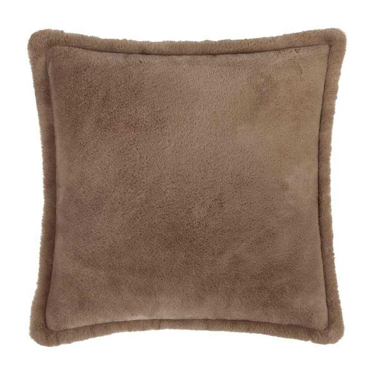 Furn Kallu Faux Fur Cushion Cover - Mocha - 55Cm X 55Cm - Mocha - 100% Polyester