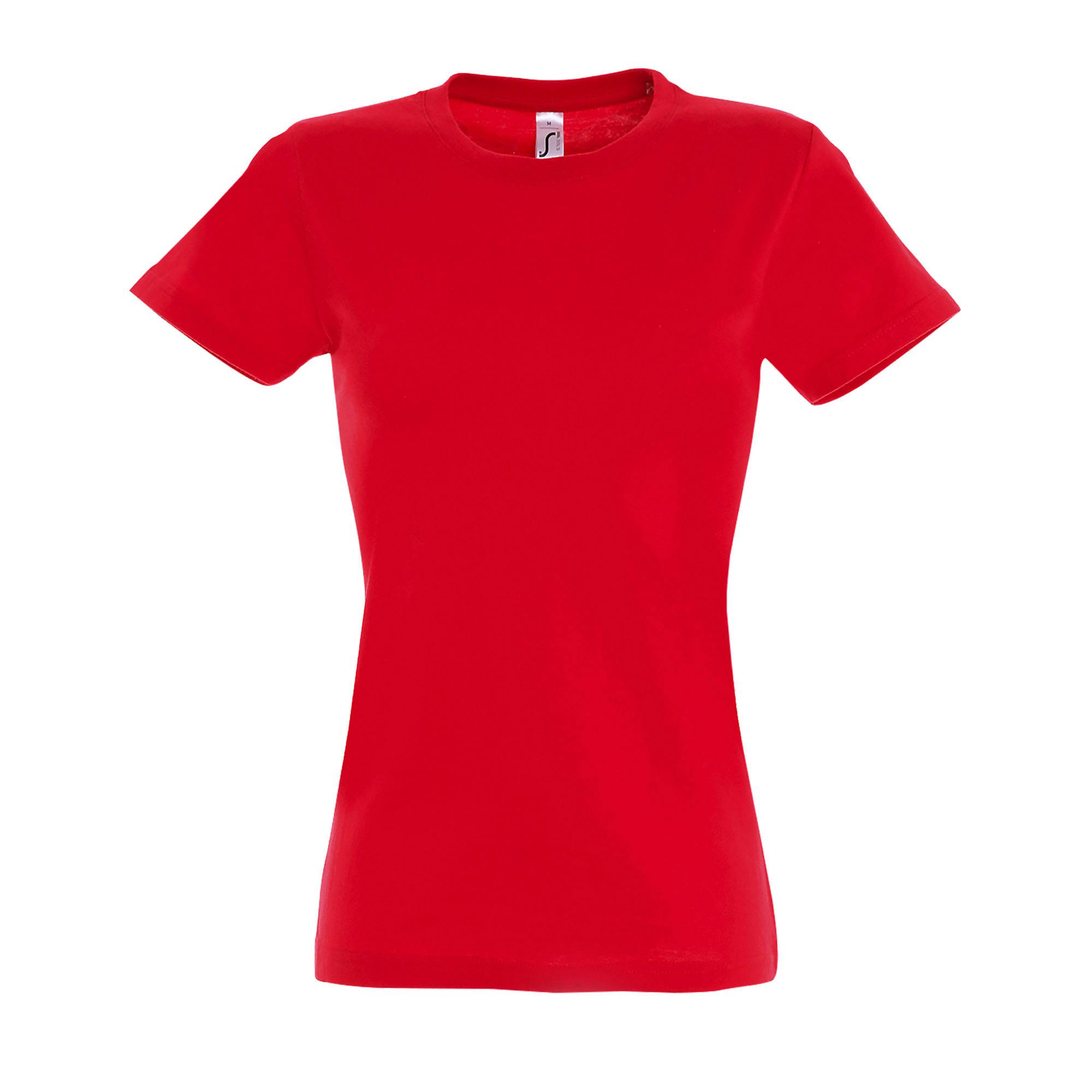 Sol's Women's Red Imperial Short-Sleeved T-Shirt In | Size: Small - Image 2