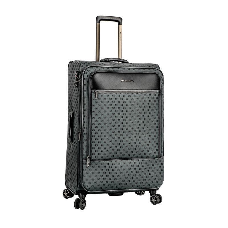 Snowball Grey Soft Expandable Travel Suitcase Luggage Bag - Large