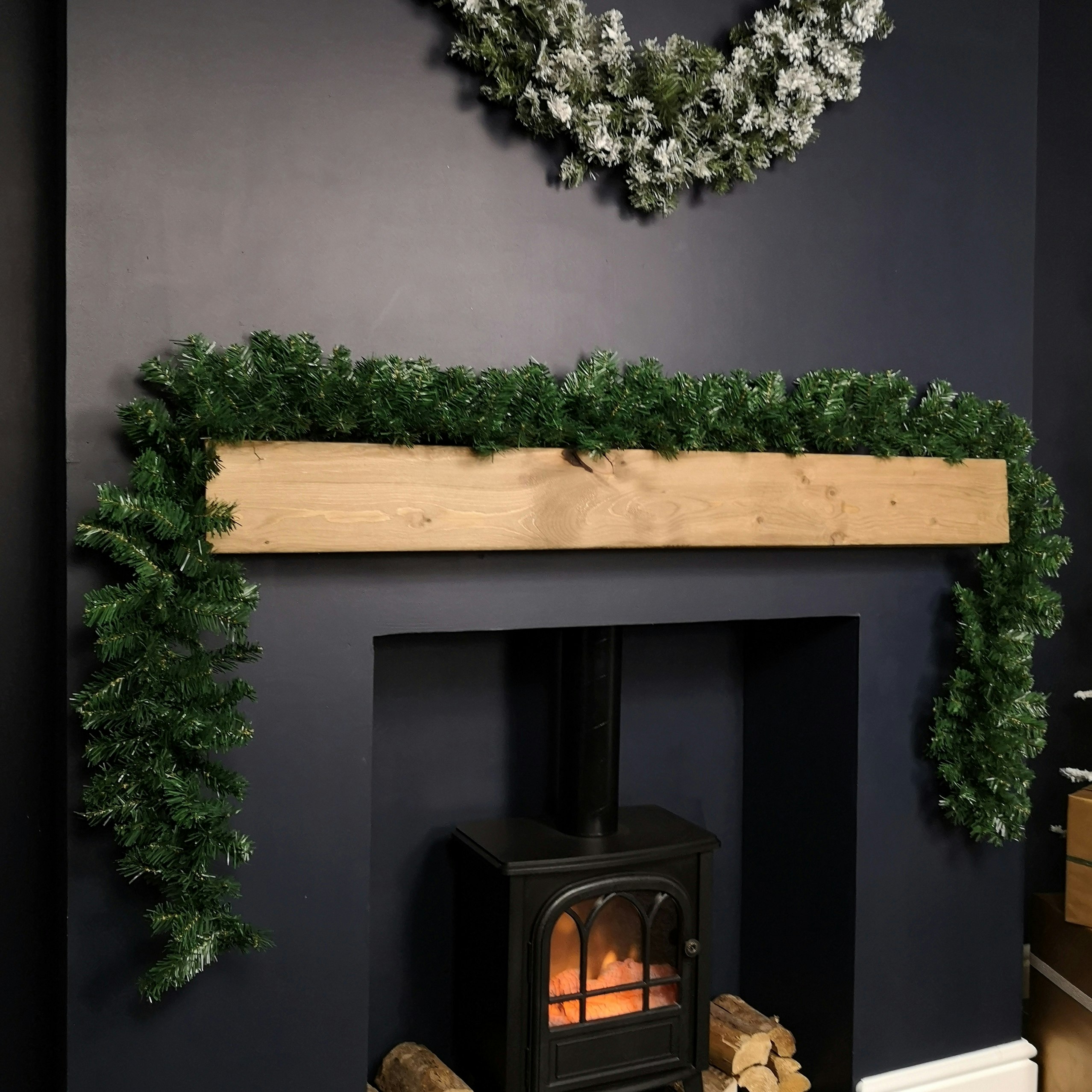 Rackhams Green Premier 270Cm (9Ft) X 25Cm Plain Christmas Garland Decoration