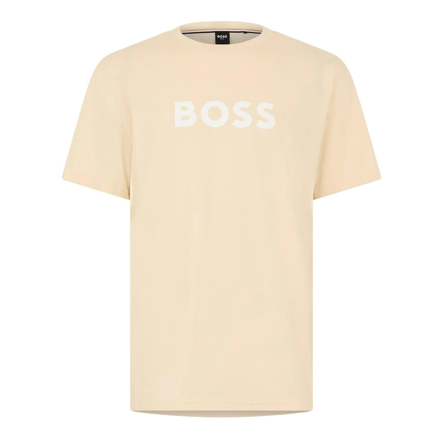 Boss Men's Blue/Beige Hbw Logo T-Shirt - M - 100% Mixed