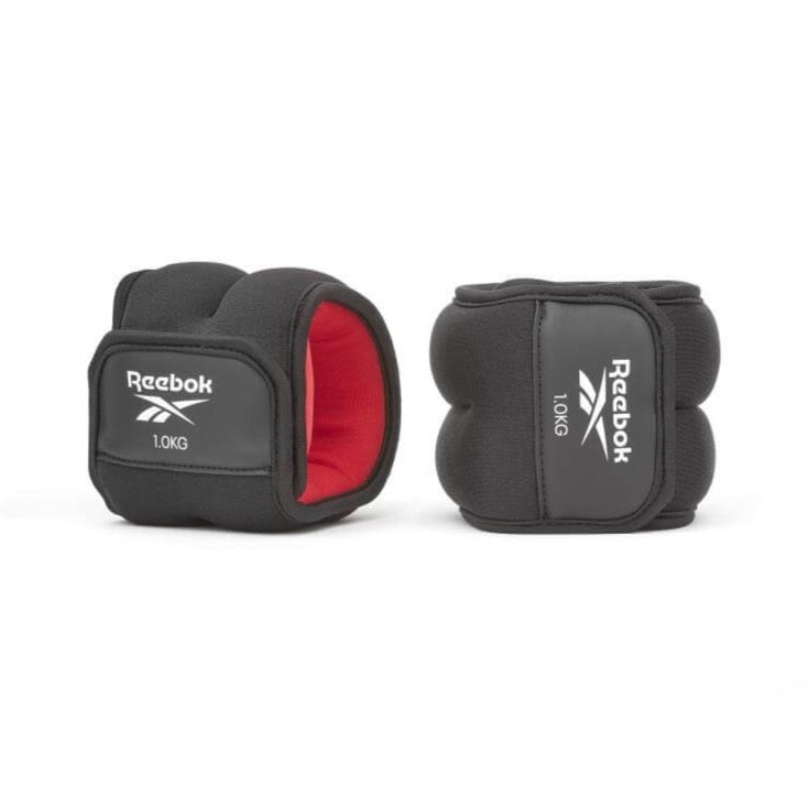 Reebok Black/Red Ankle Weights - 1Kg