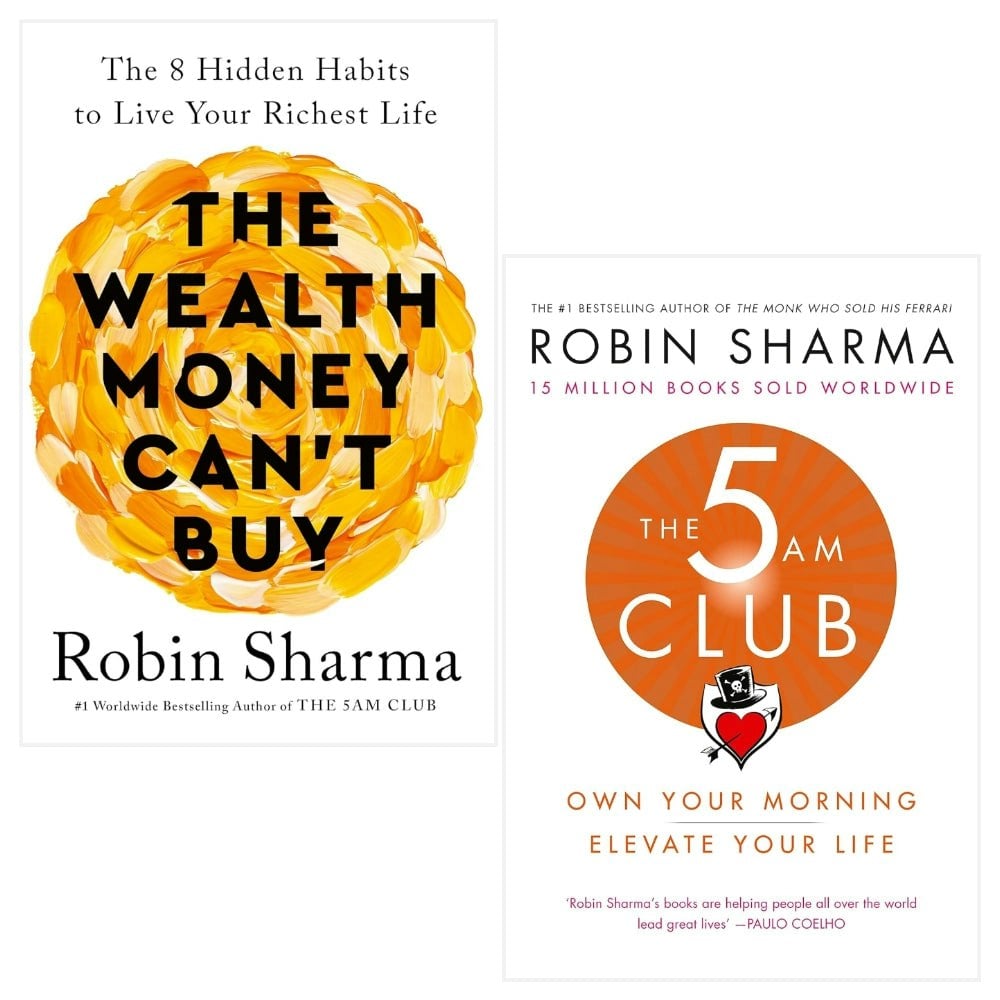 Jaico Books Robin Sharma 2 Book Set (The Wealth Money Can't Buy, The 5 Am Club)