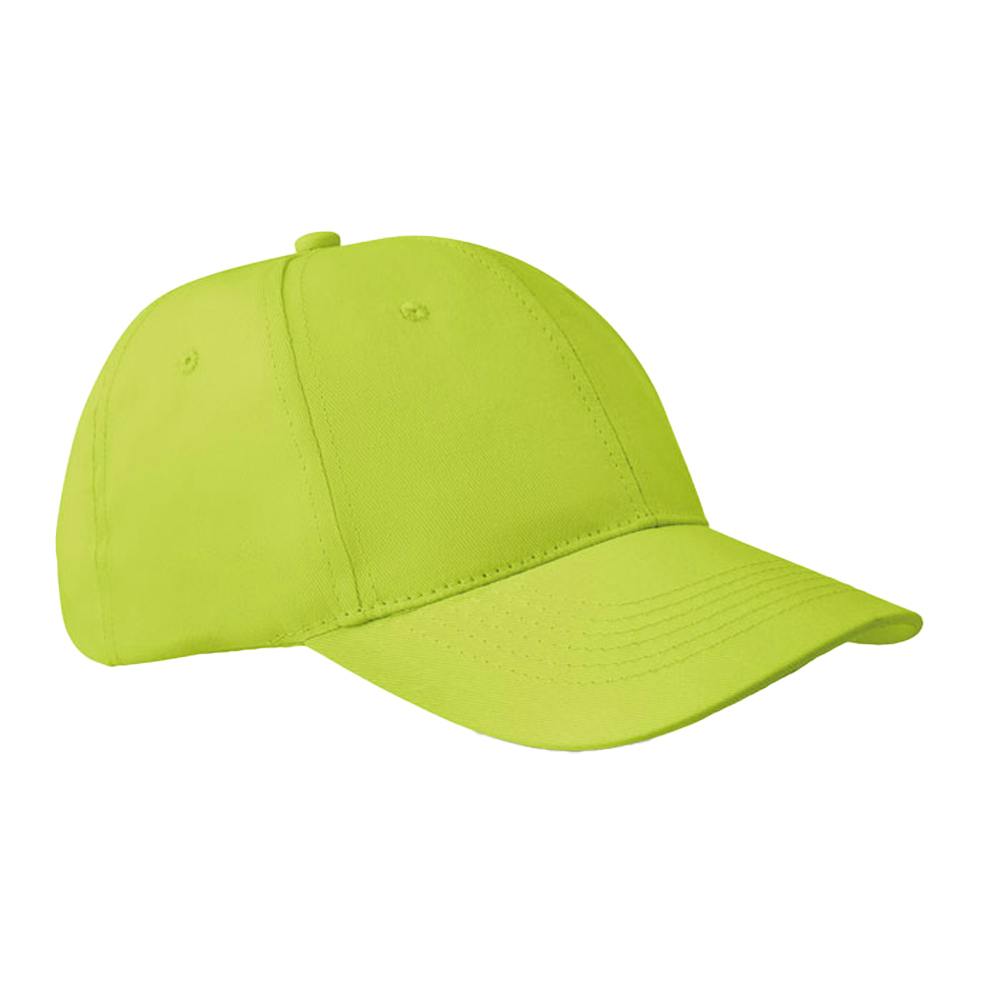 Midocean Basie 6 Panel Baseball Cap - Lime - Lime - One Size - 100% Mixed
