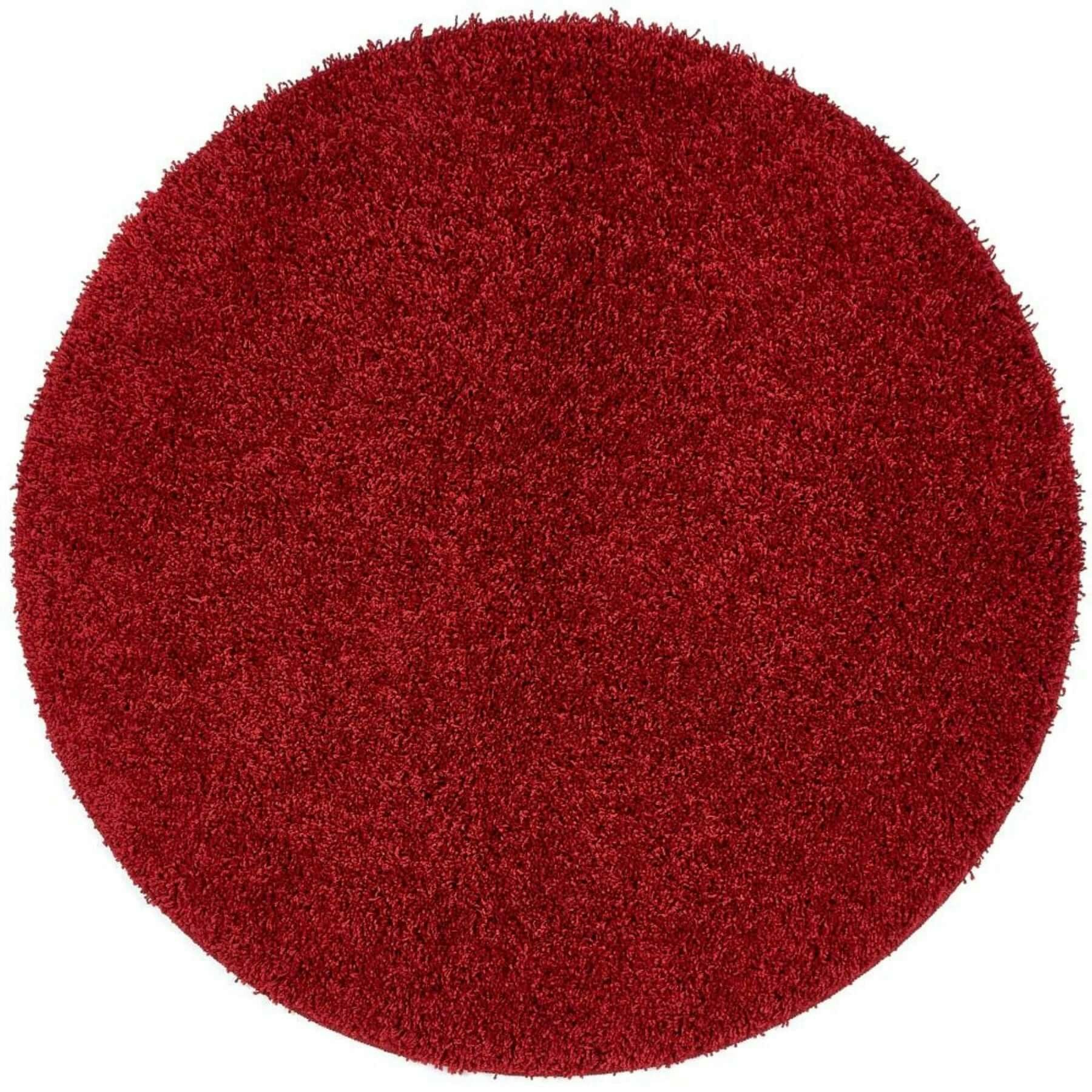 Rackhams Red Washable Shaggy Rug - Ø 100 Cm