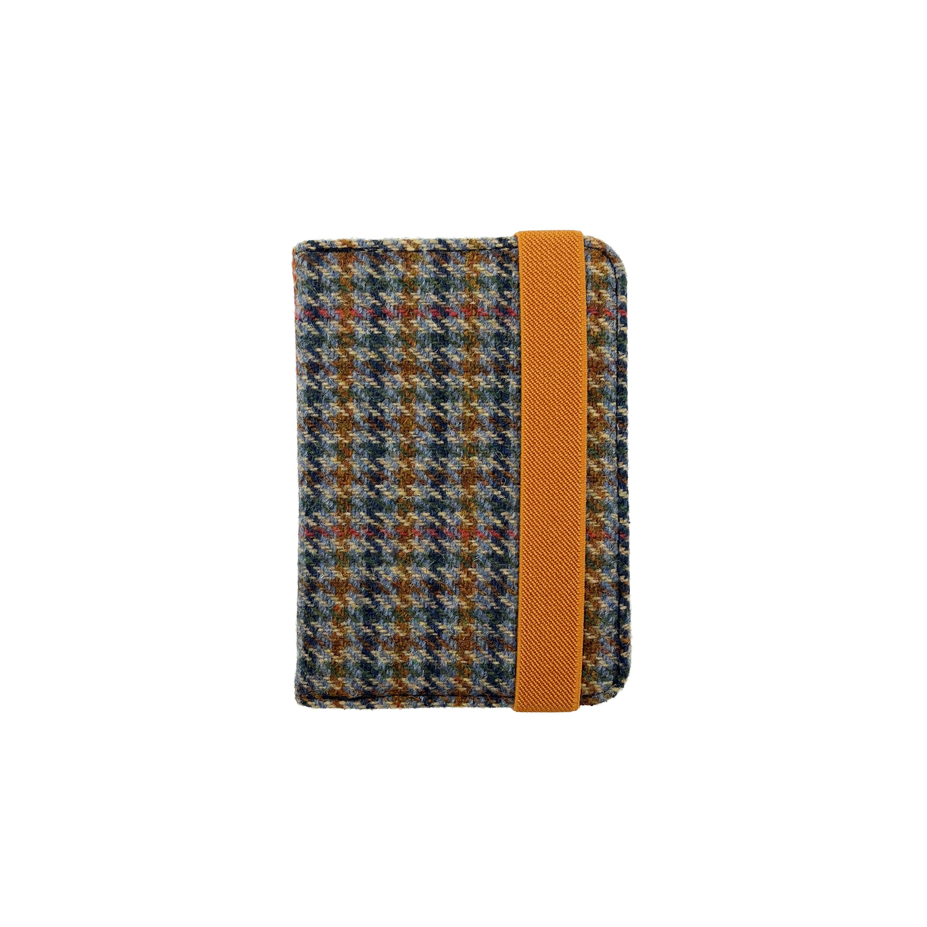 Heritage Traditions Blue/Grey Tweed Passport Covers - Petrol Rust