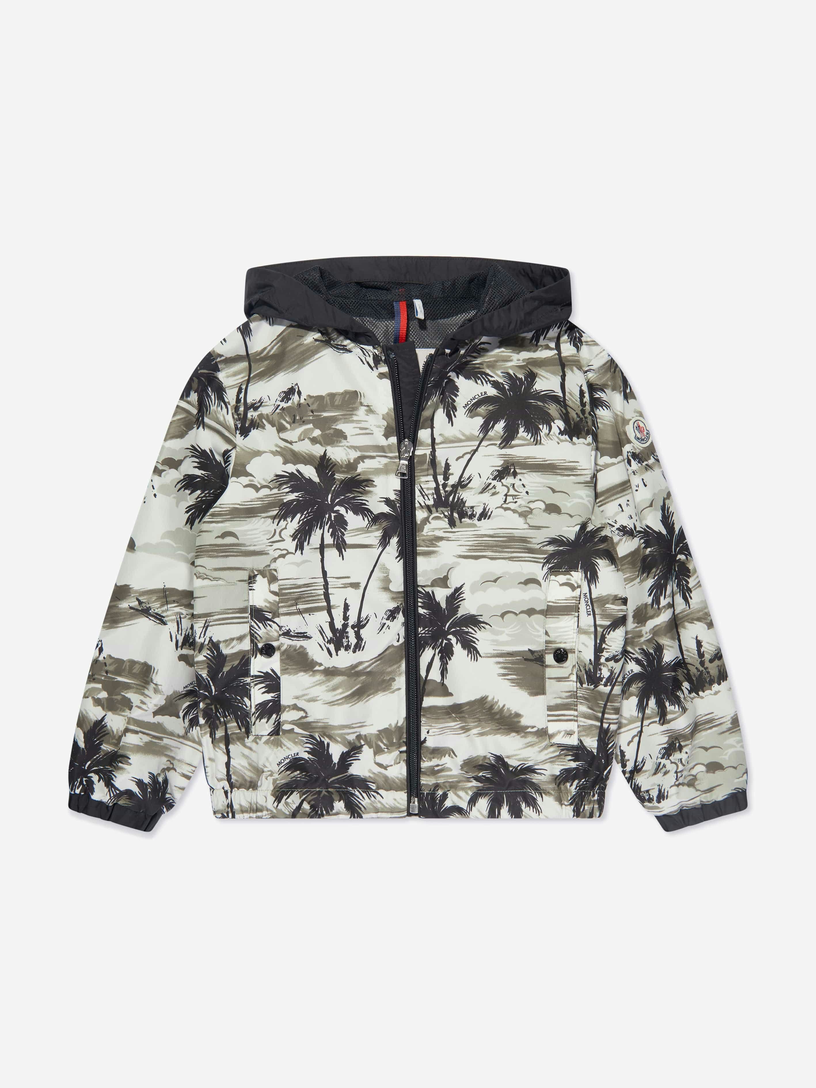 Moncler Enfant Boys Green Palm Tree Keenan Jacket In - 4 Yrs
