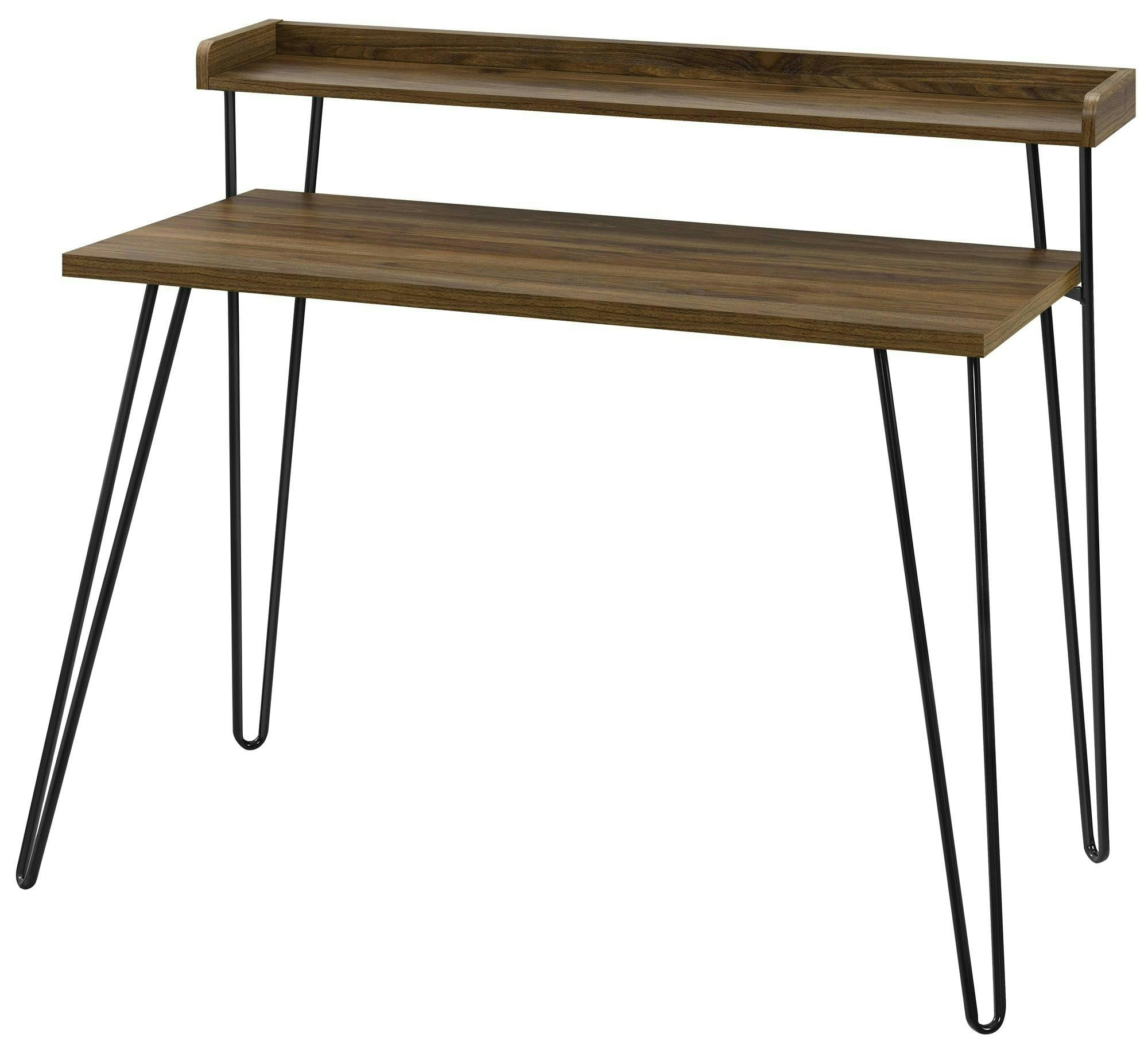 Rackhams Grain Haven Retro Desk With Riser In Walnut Look