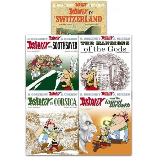 Orion Asterix Series 4 Collection 5 Books Set Book 16-20 Asterix In Switzerland The Mansions Of The Gods..