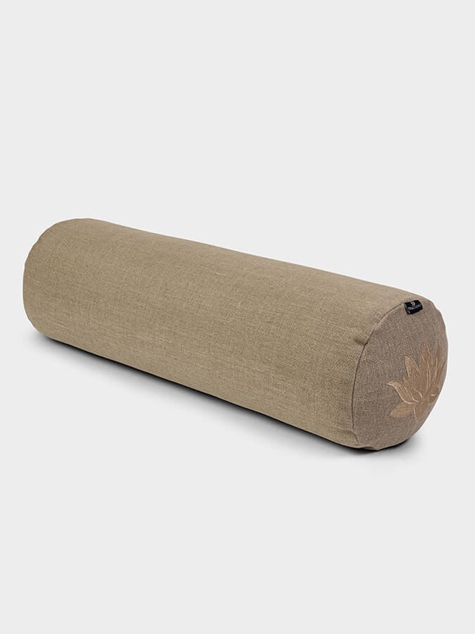 Yoga Studio Dark Organic Buckwheat Hemp Lotus Meditation Bolster Cushion