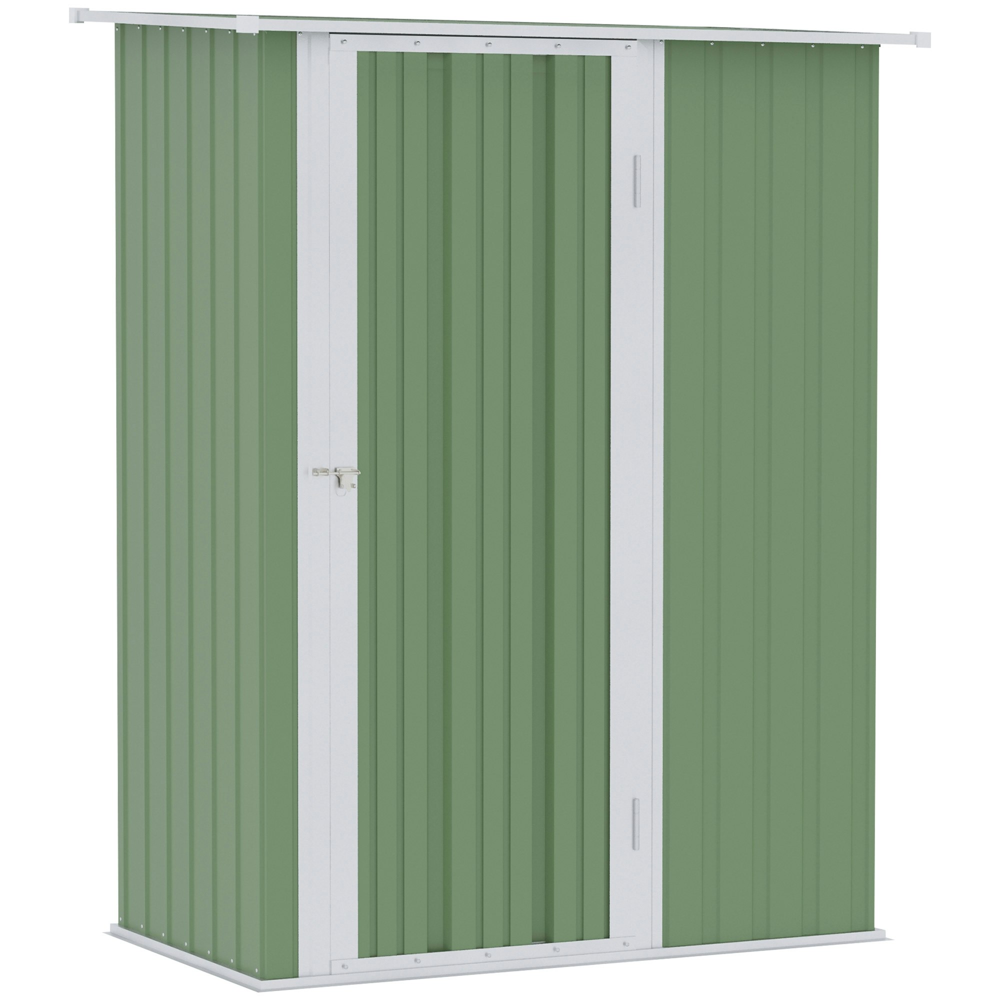 Outsunny Outdoor Storage Shed Steel Garden Shed W/ Lockable Door