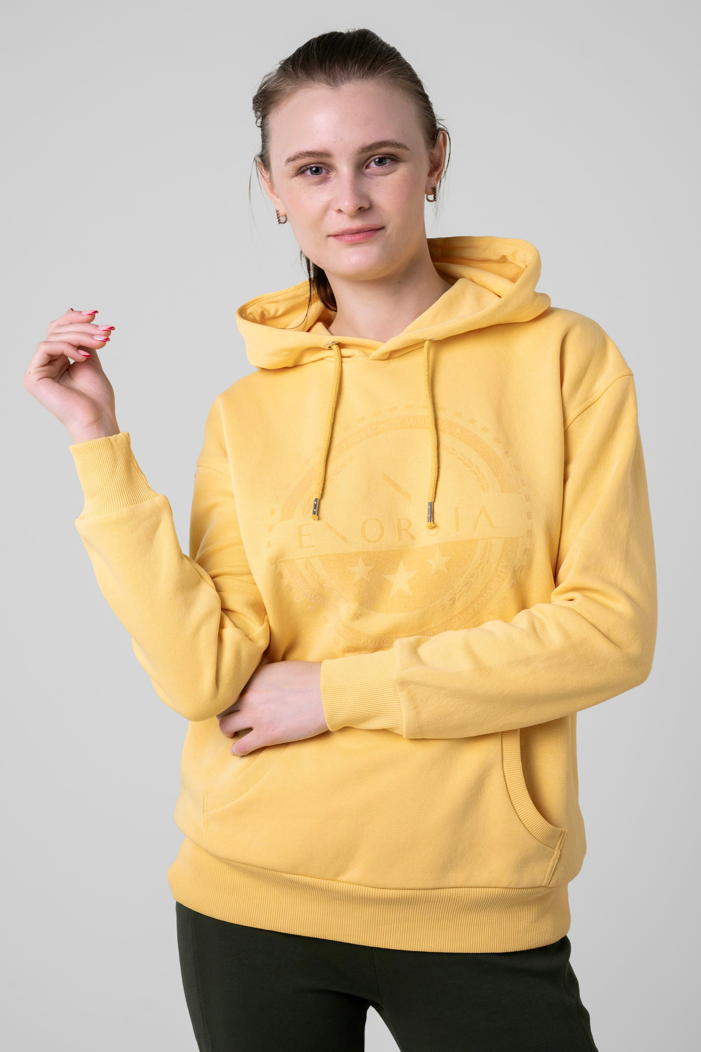 Enorsia Women's Yellow Relaxed Hoodie - Uk 10 - Image 2