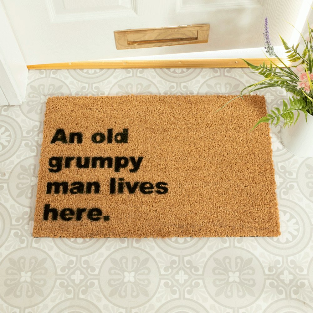 Artsy Doormats Grumpy Man Lives Here Doormat