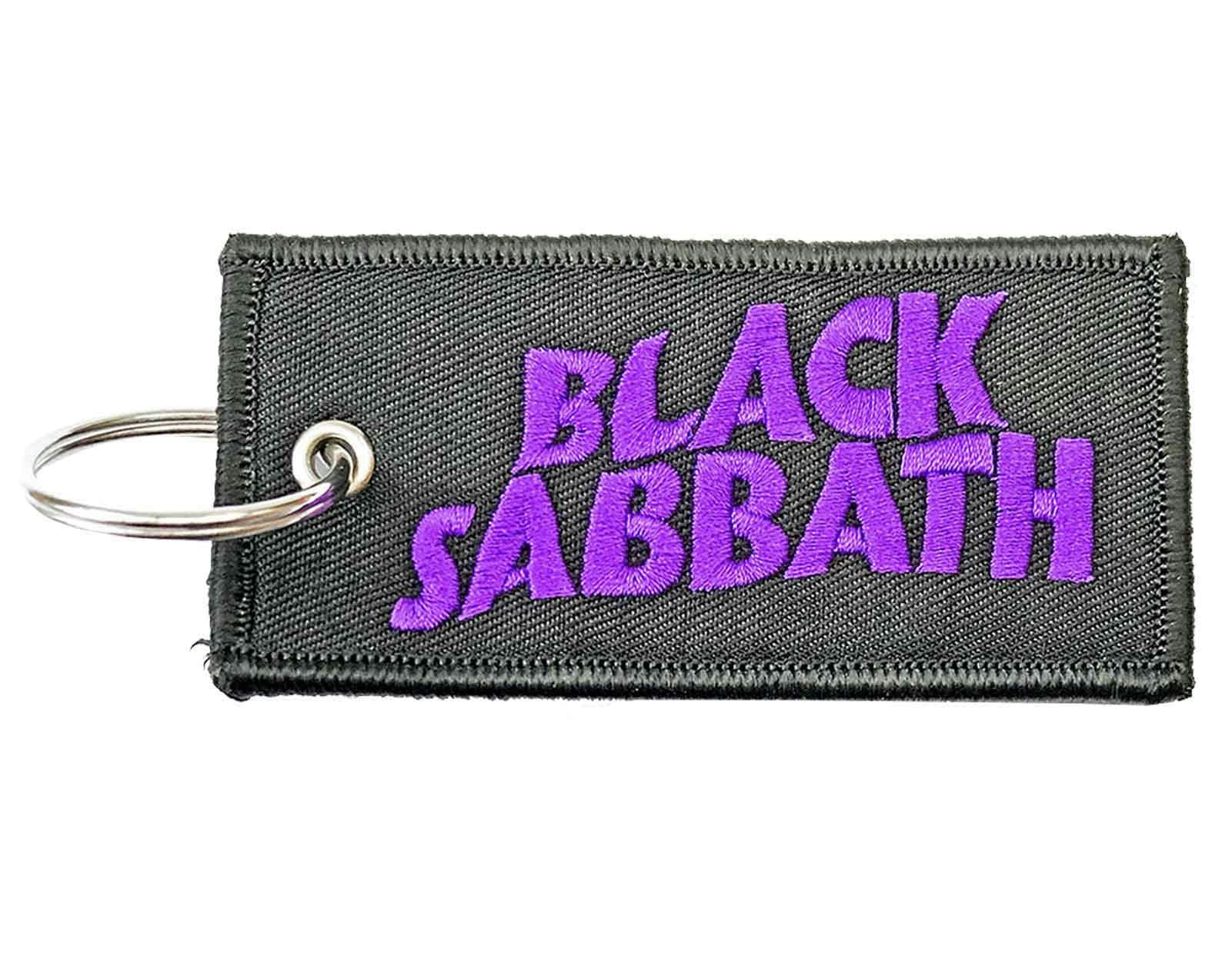 Paradiso Clothing Black Sabbath Keyring Wavy Band Logo Patch Keychain