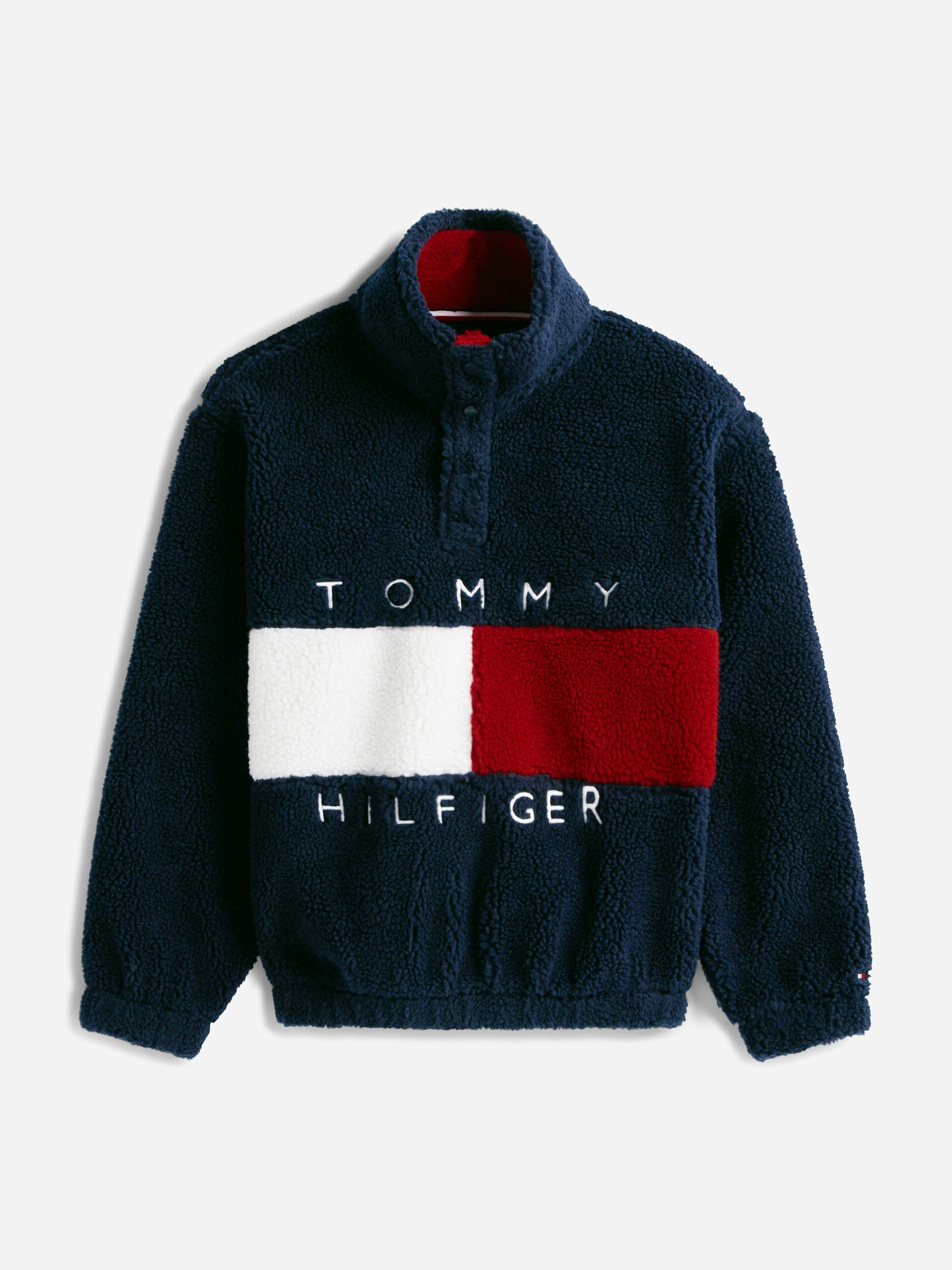 Tommy Hilfiger Boys Kids Heritage Flag Fleece Sweatshirt In Navy - Navy - 6 Yrs